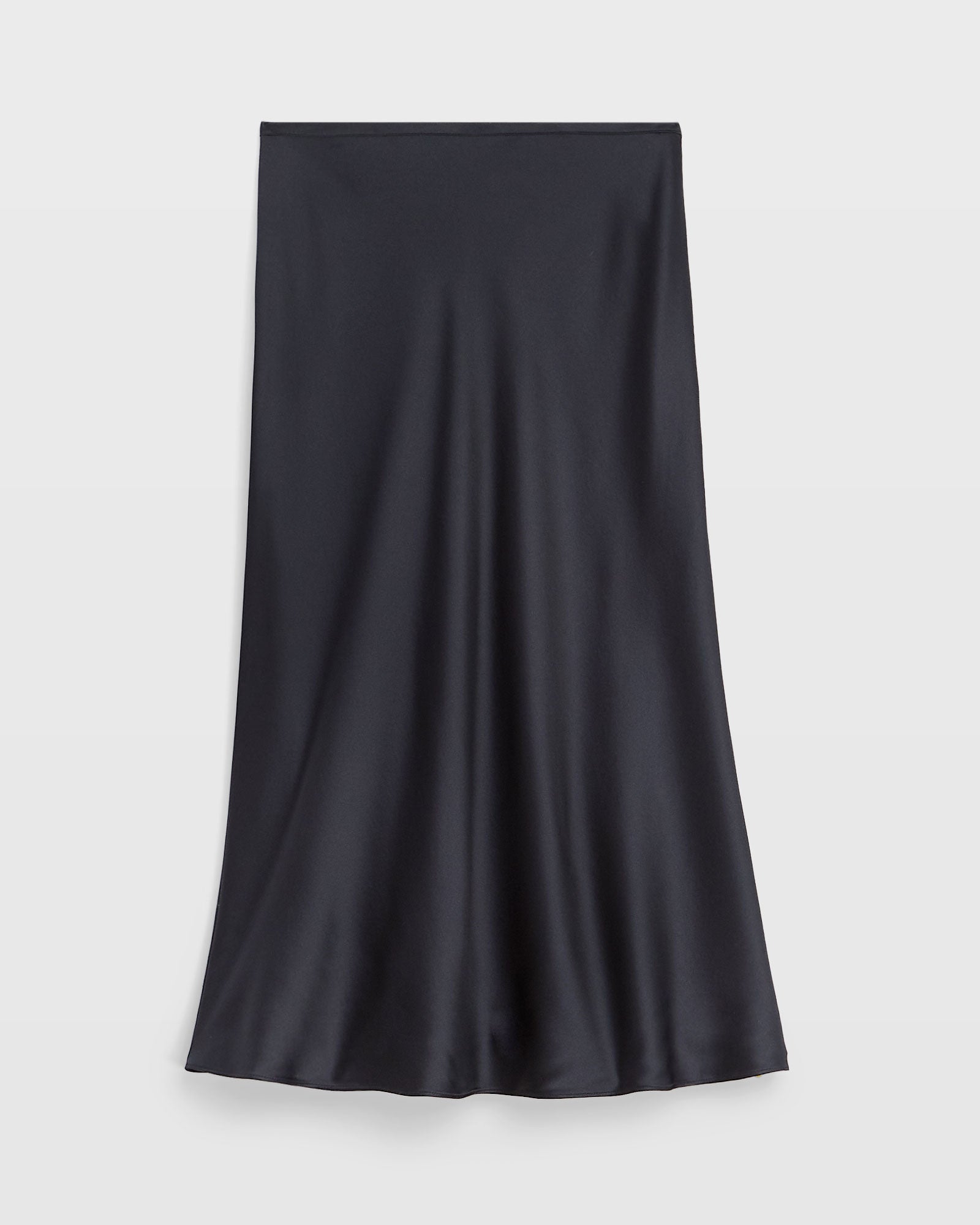 CLUB MONACO - Jupe mi-longue en soie charmeuse - Noir