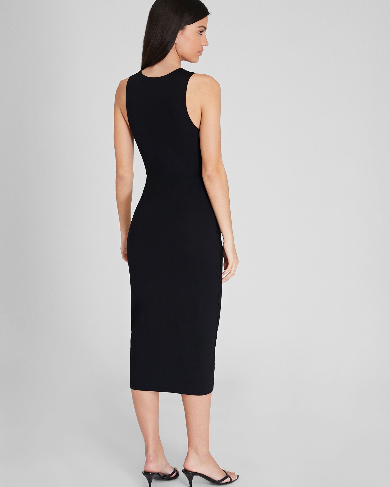 CLUB MONACO - Robe en jersey nouée sur le devant - Noir