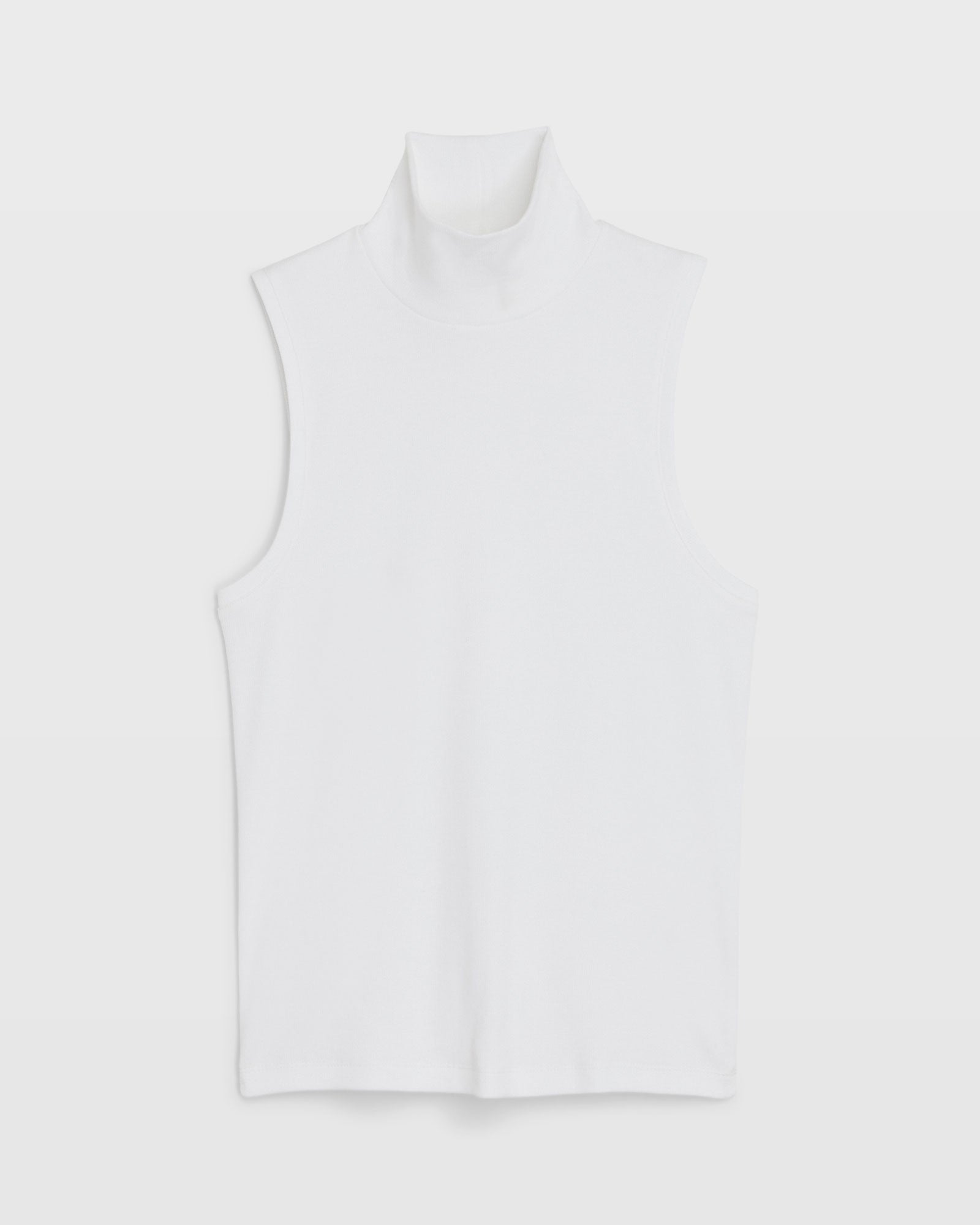 CLUB MONACO - Sleeveless Bowee Turtleneck - White