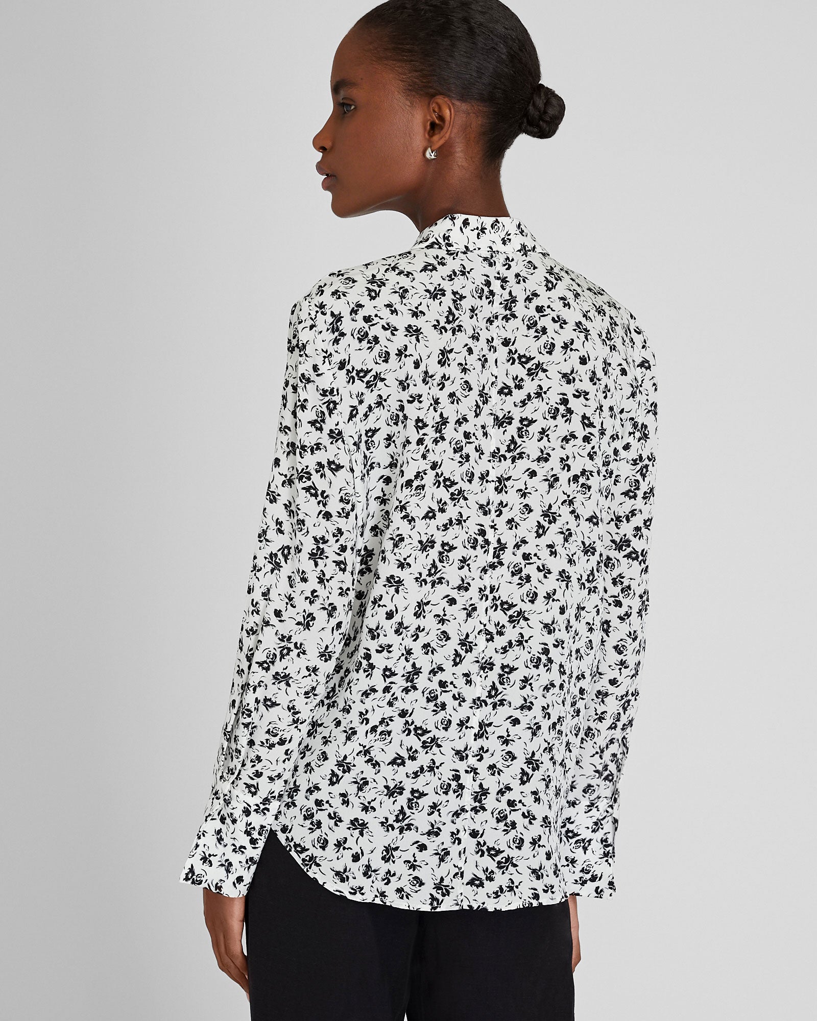 CLUB MONACO - Printed Helek Silk Shirt - White