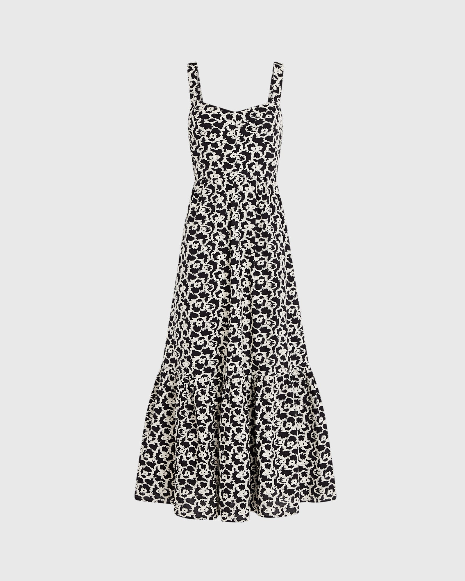 CLUB MONACO - Robe maxi à étages froncés - Noir