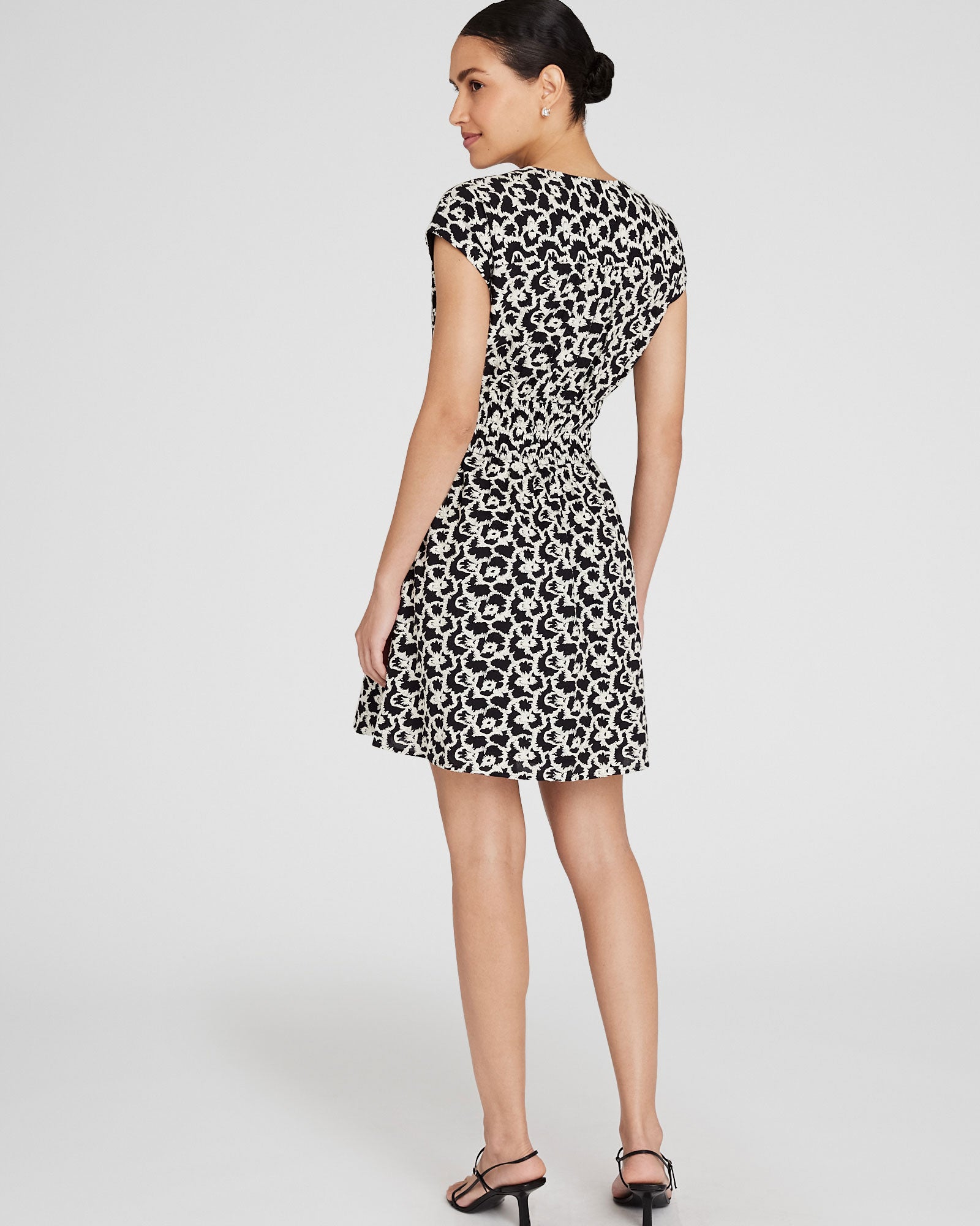 CLUB MONACO - Smocked Waist Mini Dress - Black