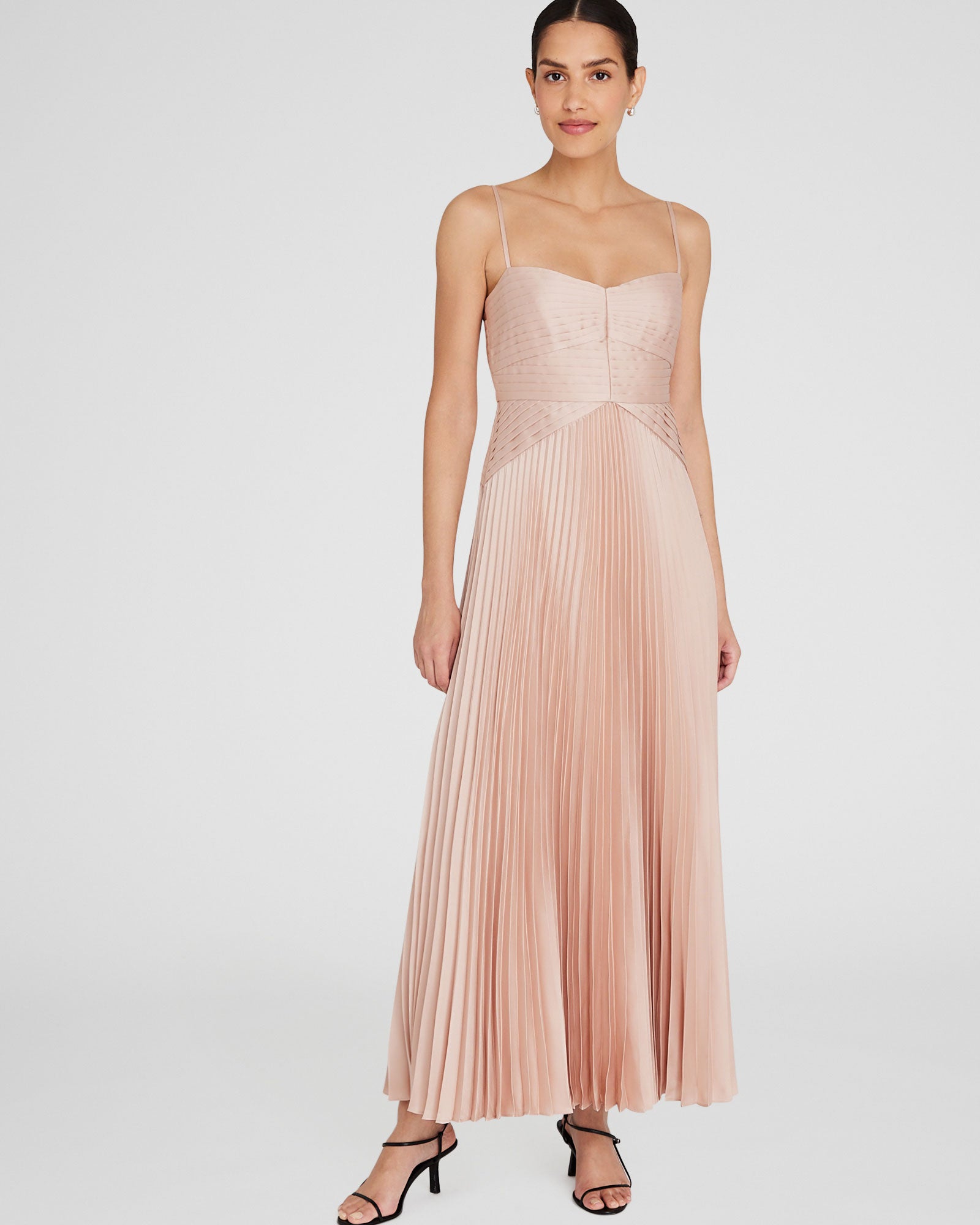 CLUB MONACO - Pleated Occasion Maxi Dress - Pink