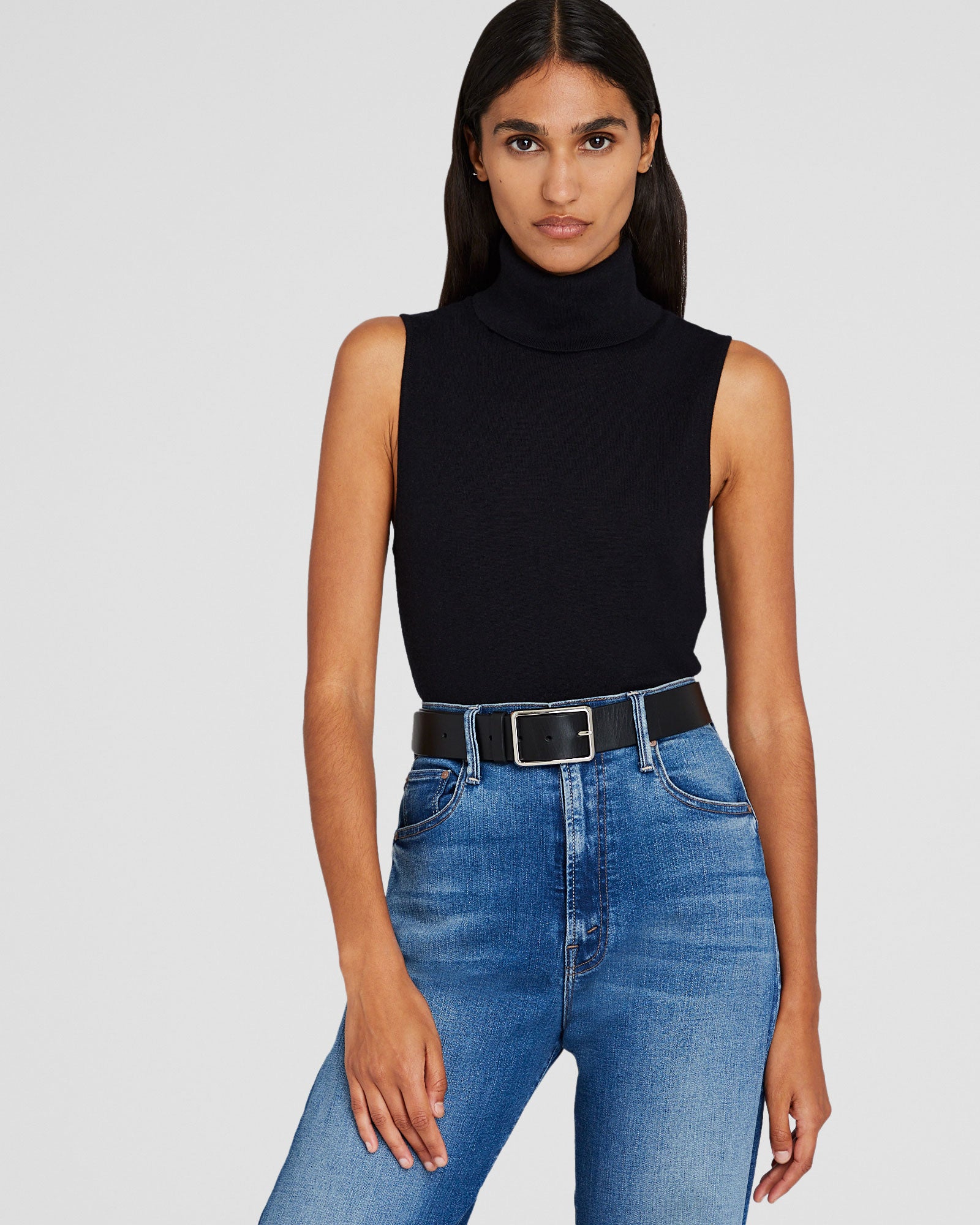 CLUB MONACO - Cashmere Turtleneck Shell - Black