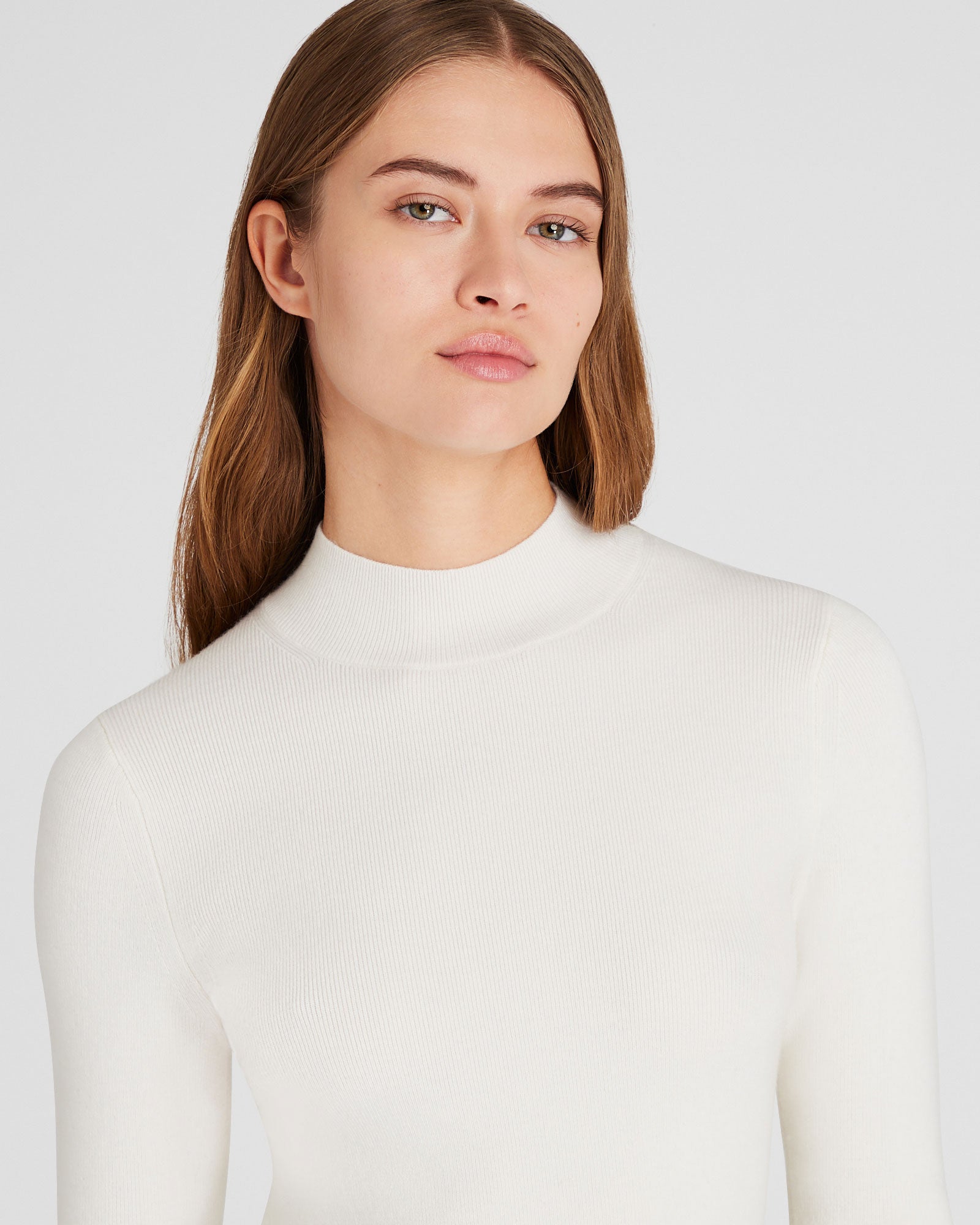 CLUB MONACO - Pull côtelé en laine mérinos - Ivoire
