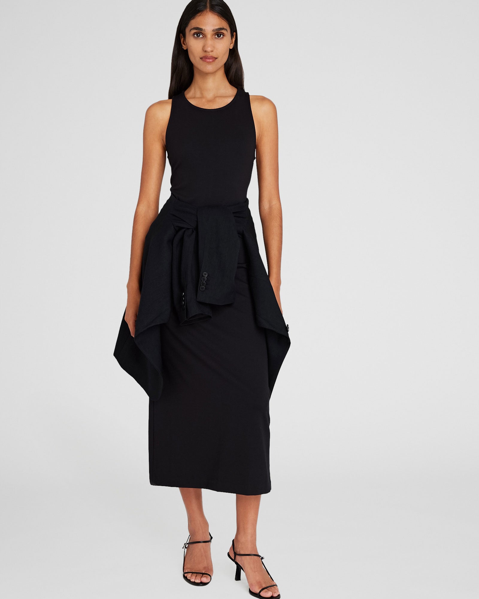 CLUB MONACO - Robe ajustée à dos nageur - Noir