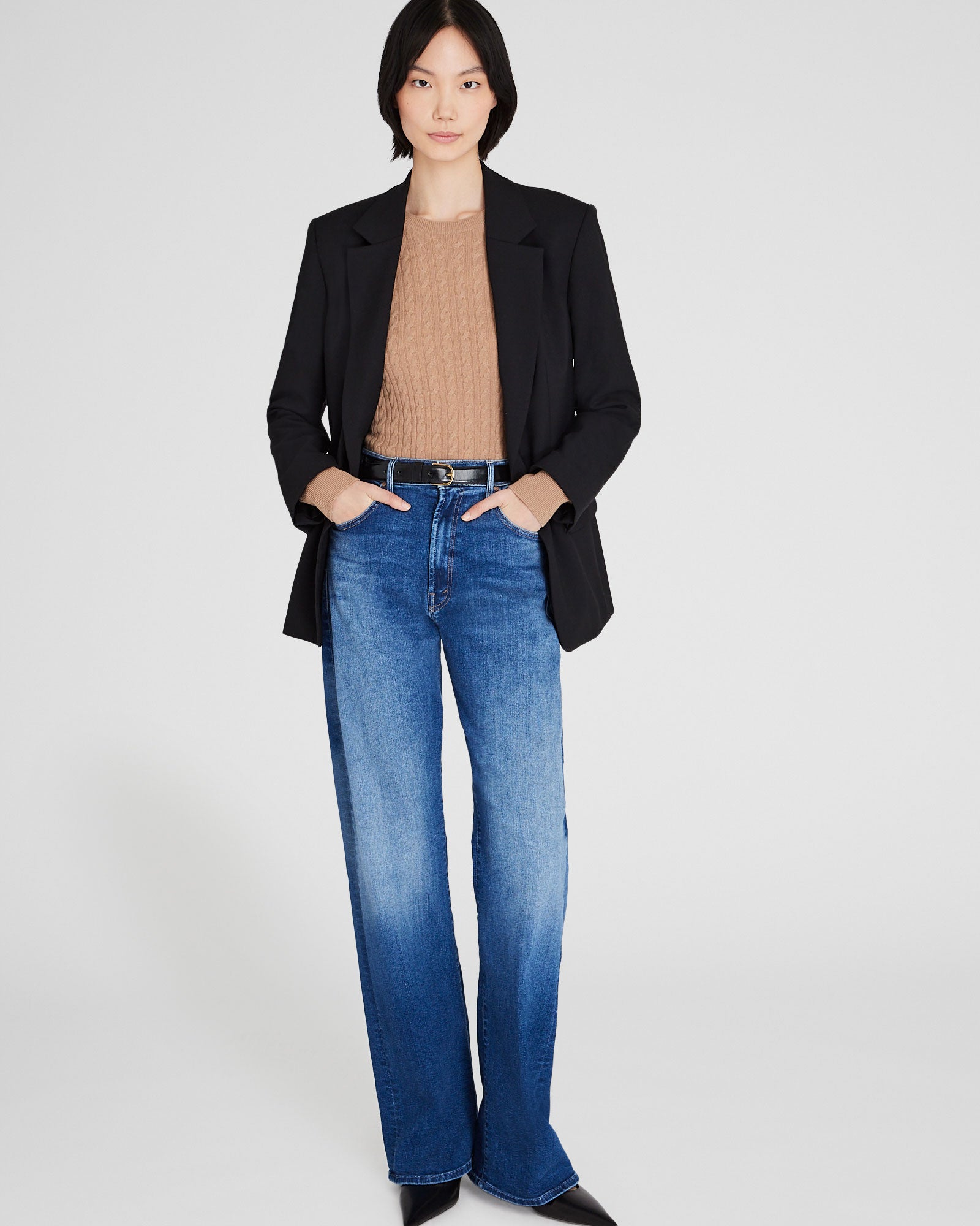 CLUB MONACO - Cashmere Mini-Cable Long-Sleeve Crewneck - Light Camel