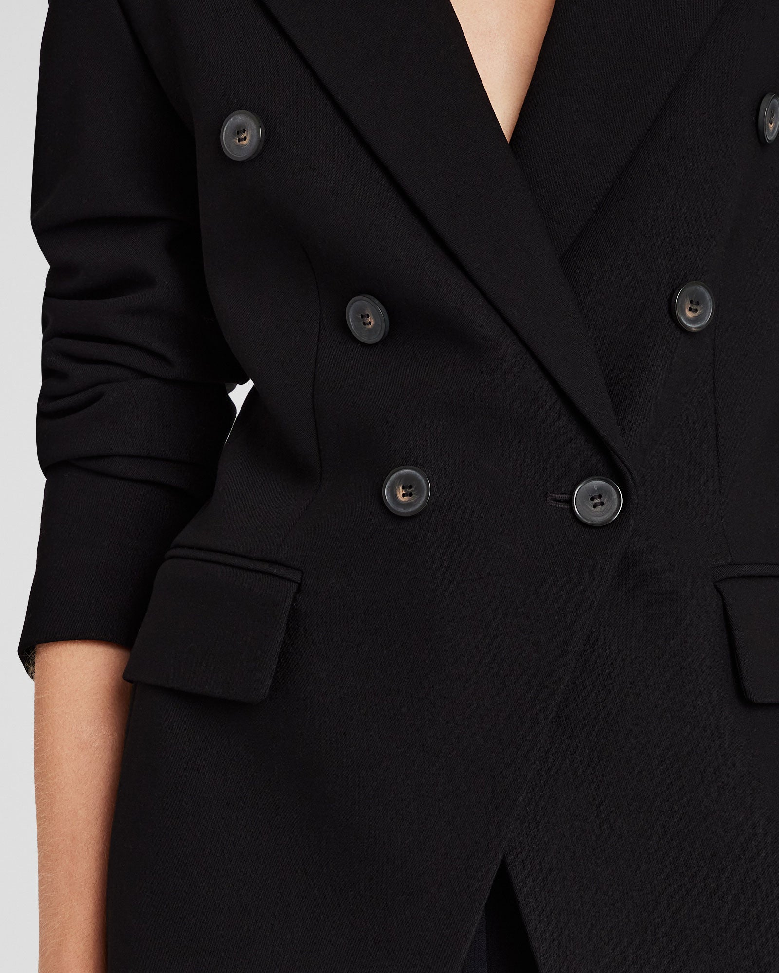 CLUB MONACO - Double-Breasted Cutaway Blazer - Black