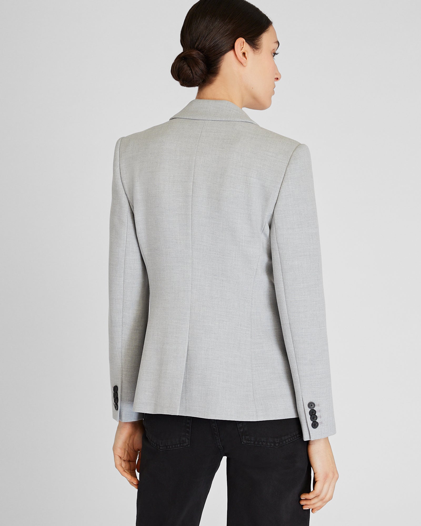 CLUB MONACO - Double-Breasted Cutaway Blazer - Gris Clair