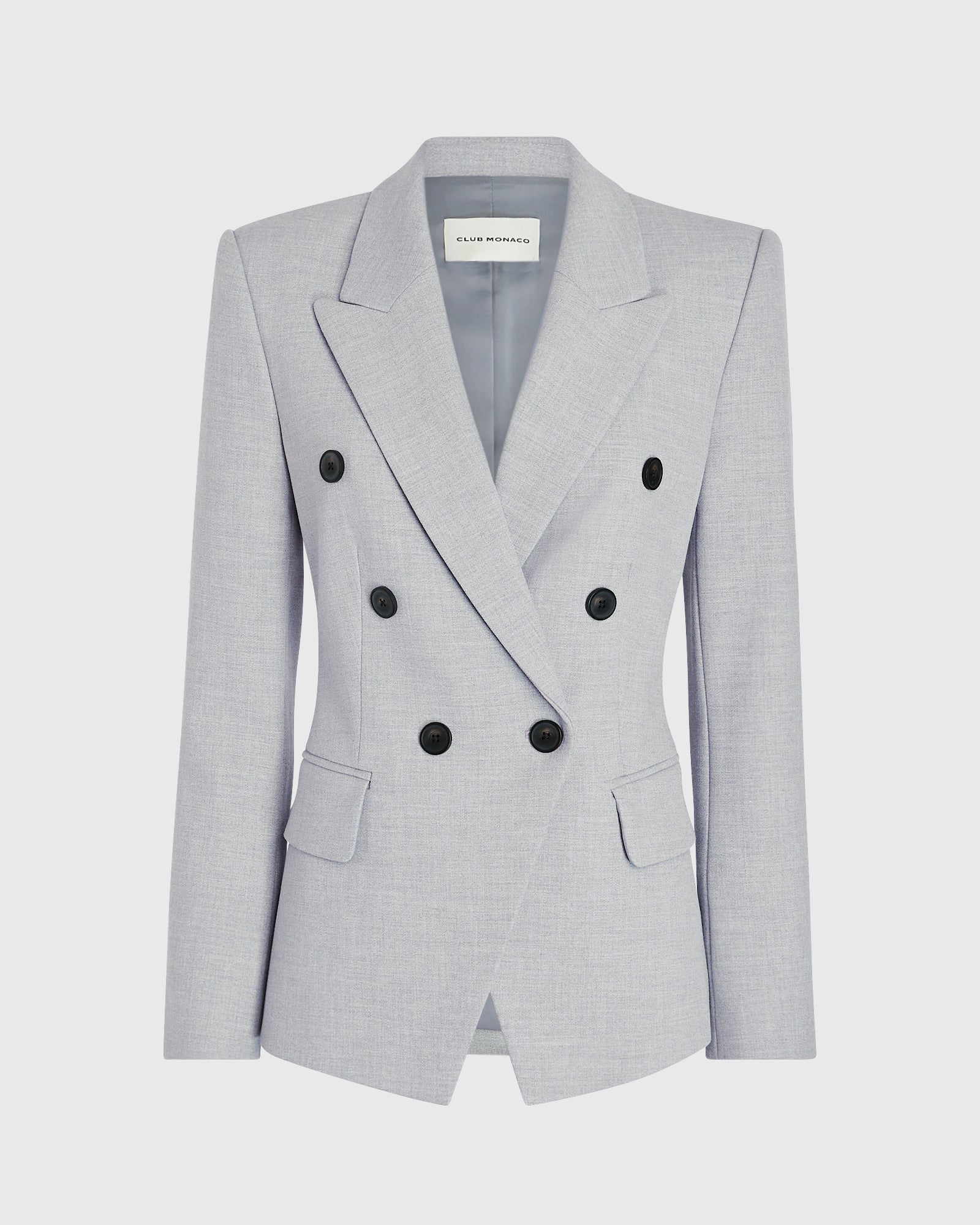 CLUB MONACO - Double-Breasted Cutaway Blazer - Gris Clair