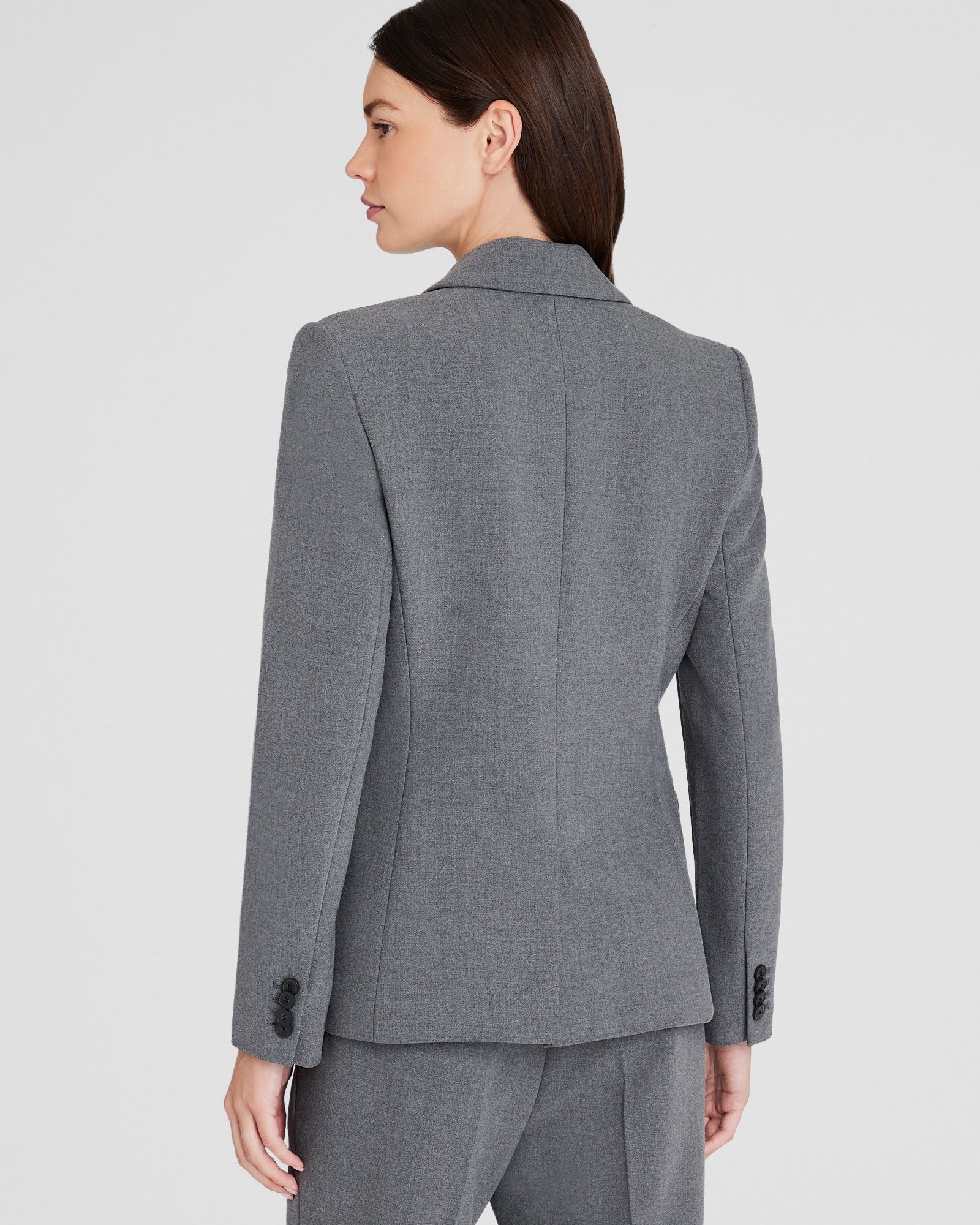 CLUB MONACO - Blazer croisé échancré - Gris Chiné