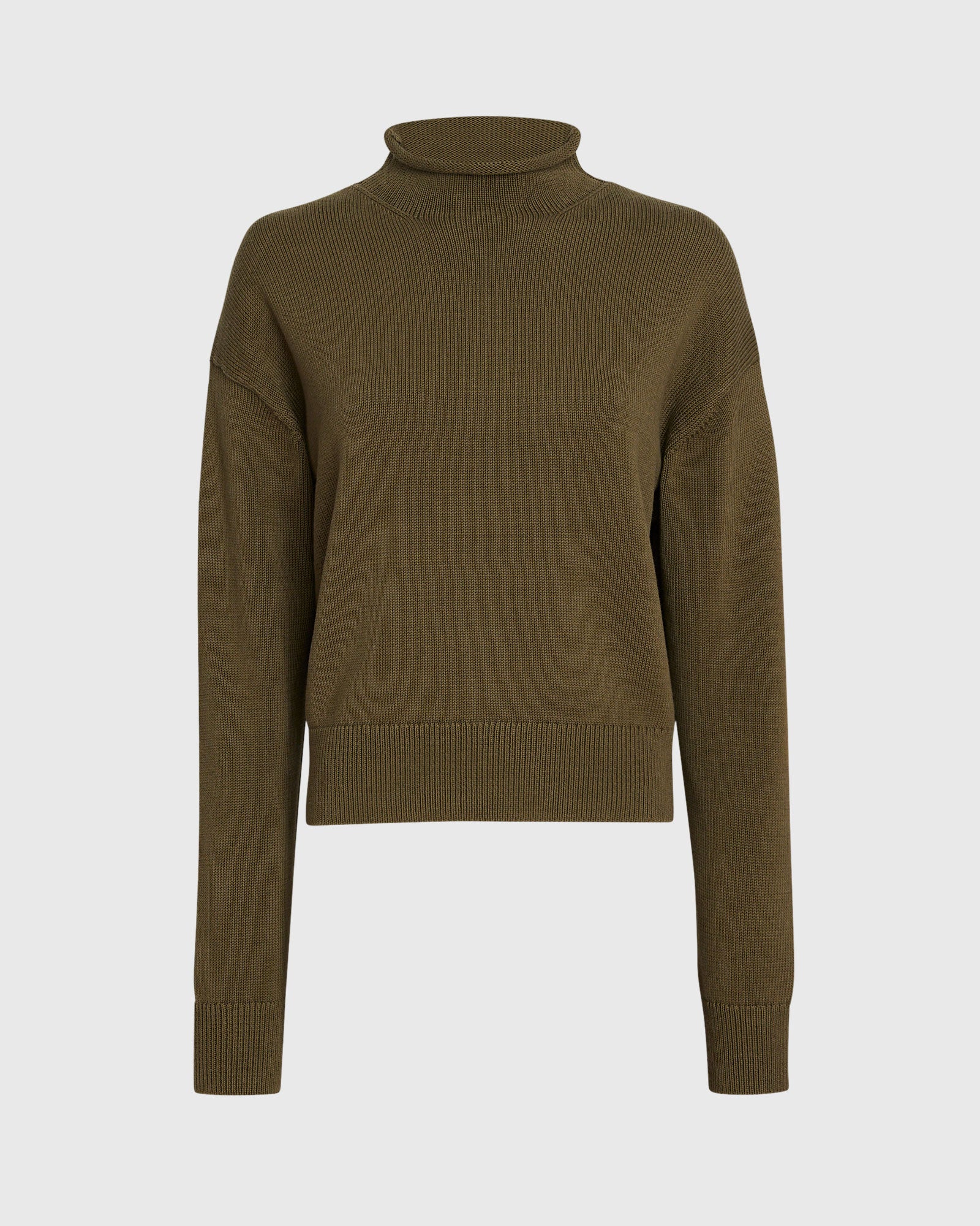 CLUB MONACO - Nautical Mockneck Sweater - Armée