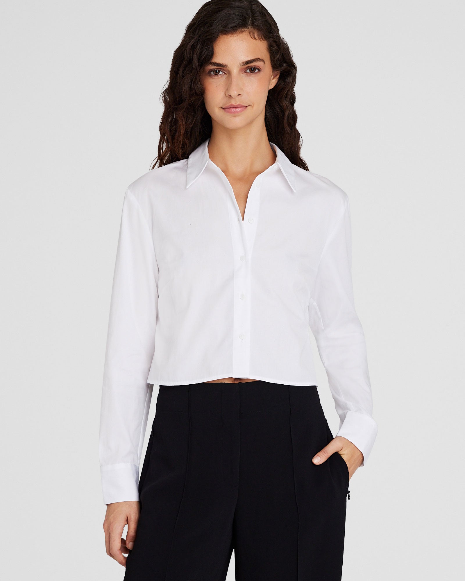 CLUB MONACO - CHEMISE COURTE À BOUTONS - Blanc