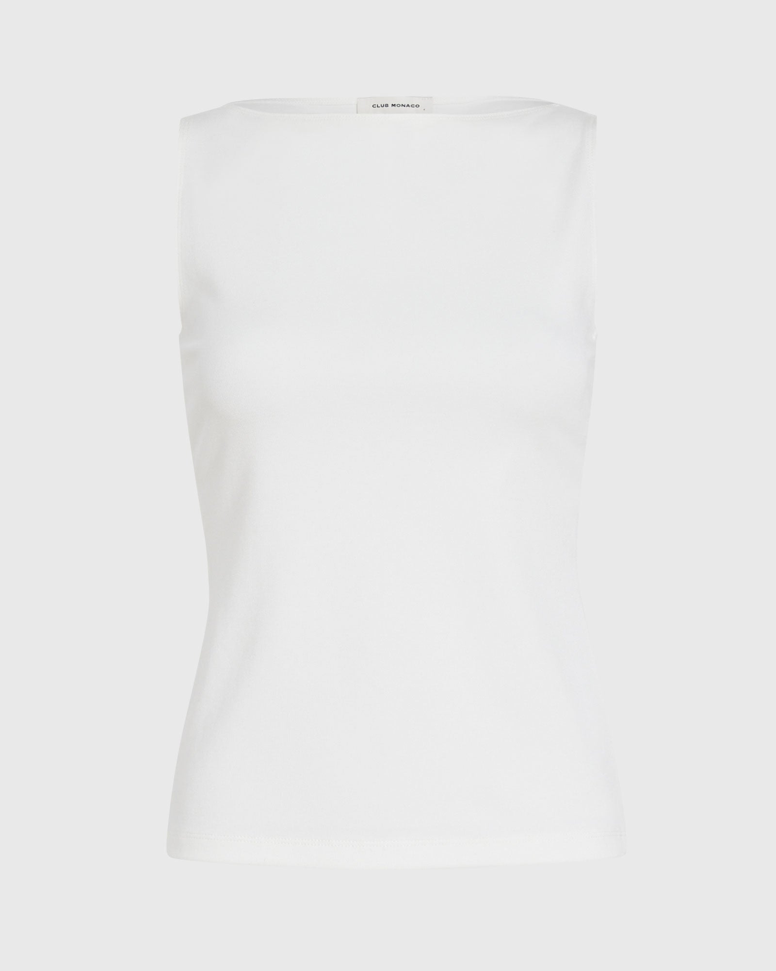 CLUB MONACO - Sleeveless Boatneck Top - White