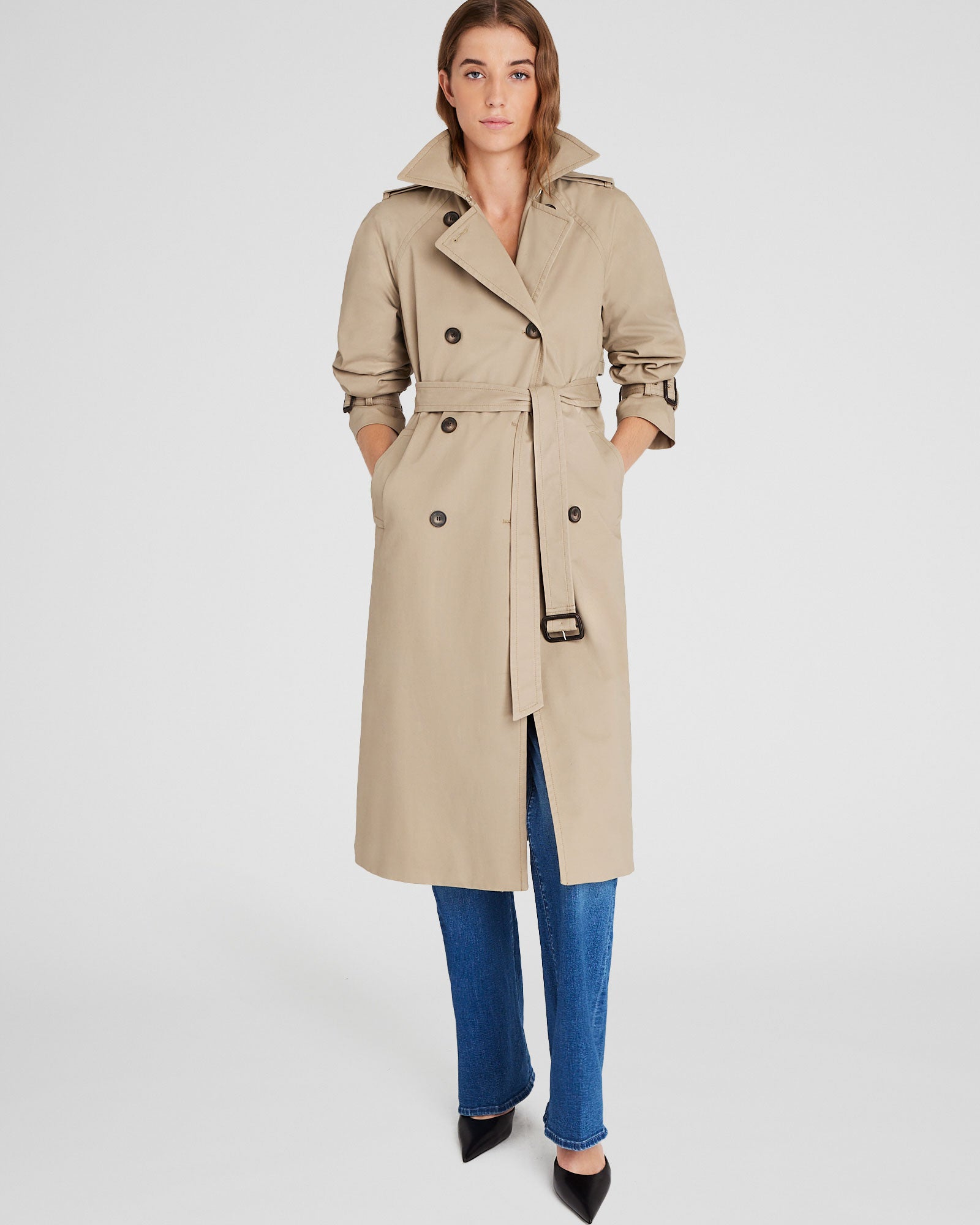 CLUB MONACO - Trench en sergé - Kaki