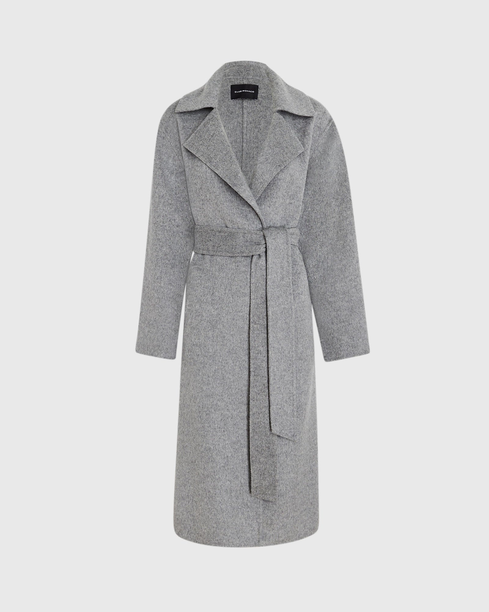 CLUB MONACO - Manteau enveloppant double face - Gris Chiné Moyen