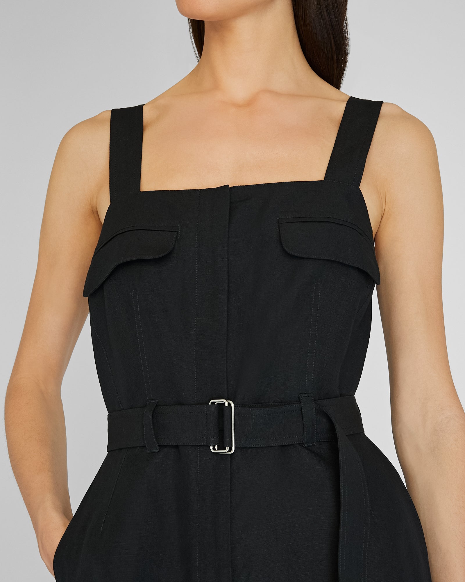 CLUB MONACO - Combinaison utilitaire à bretelles - Noir