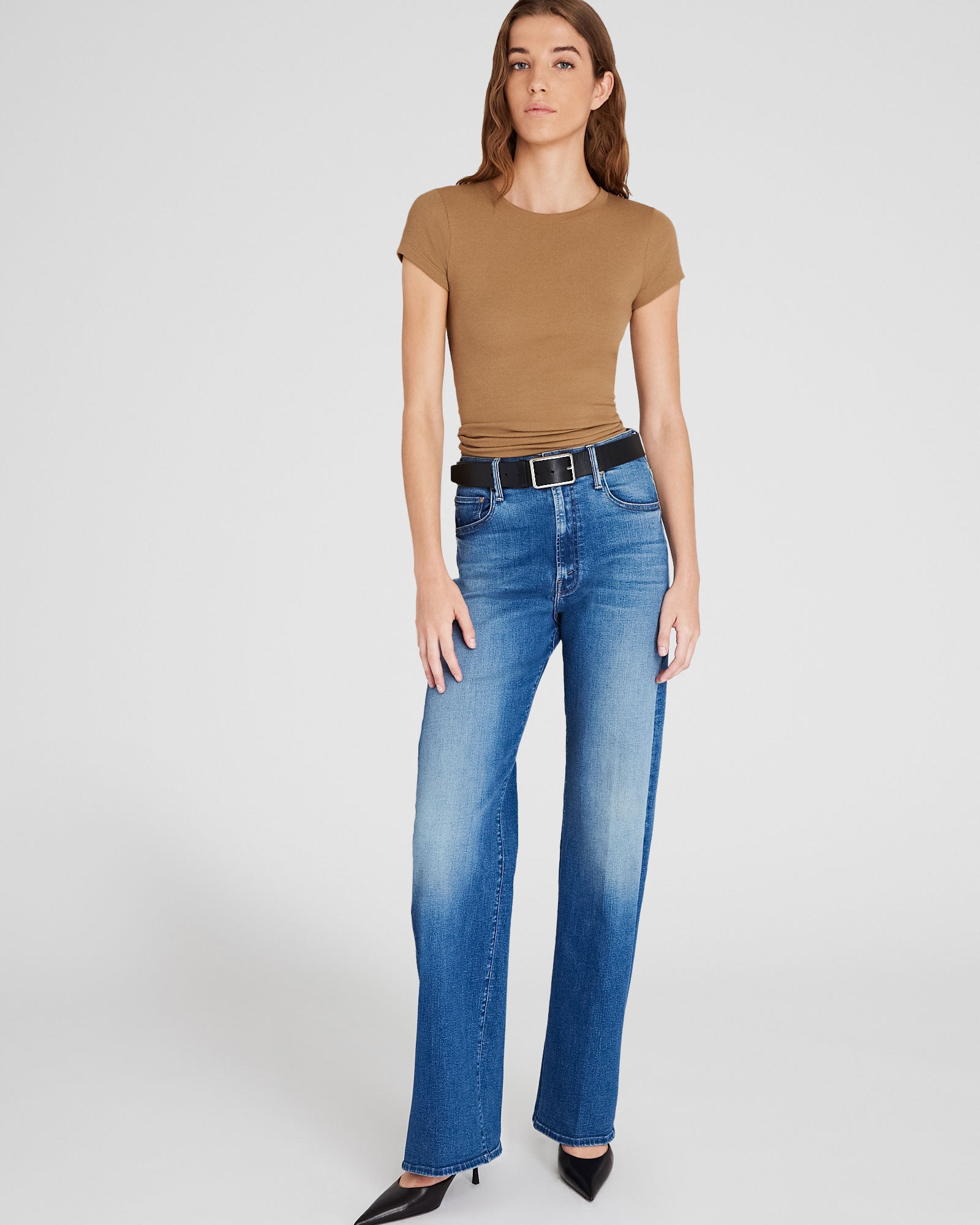 CLUB MONACO - Pima Bowee Tee - Caramel