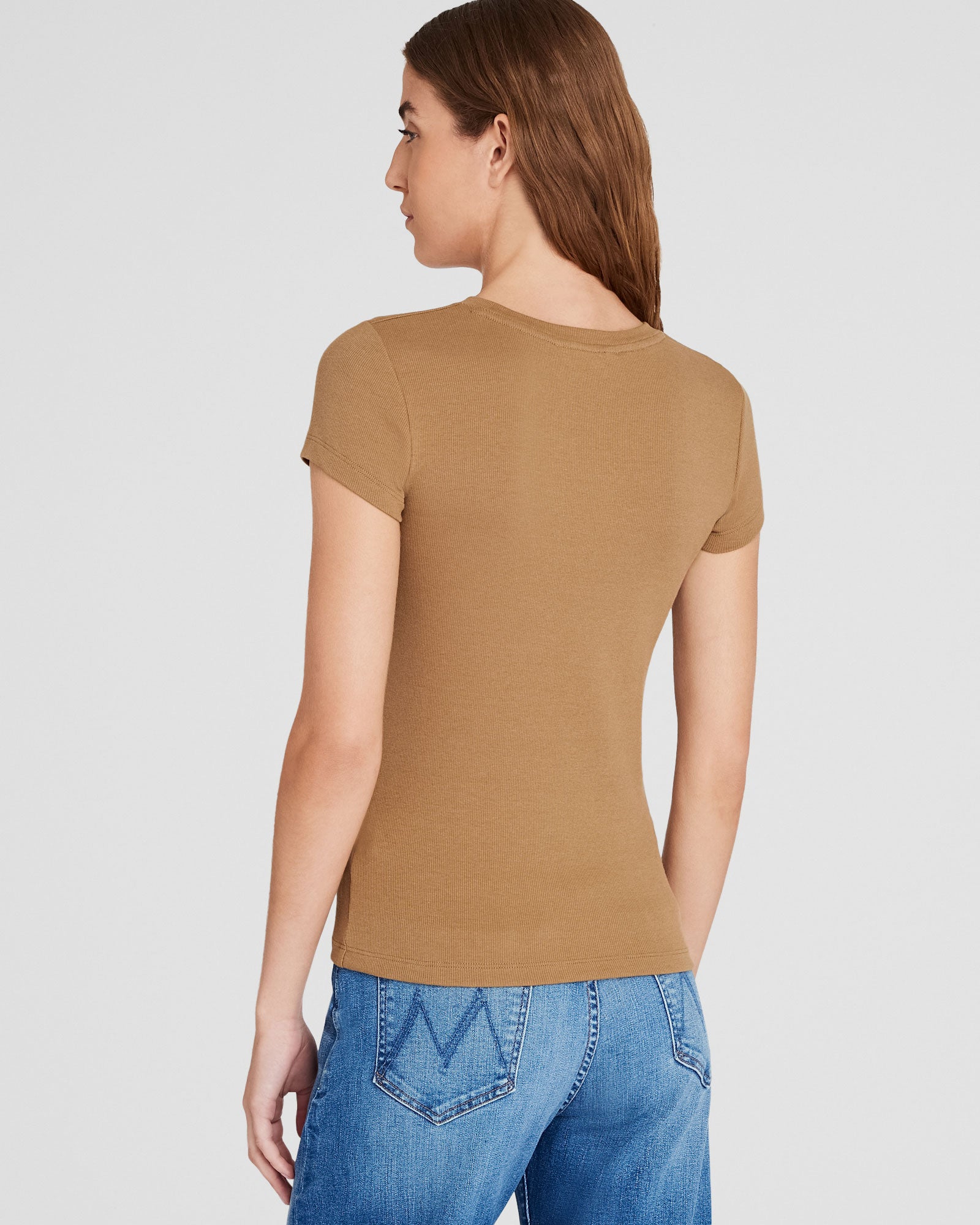CLUB MONACO - Pima Bowee Tee - Caramel