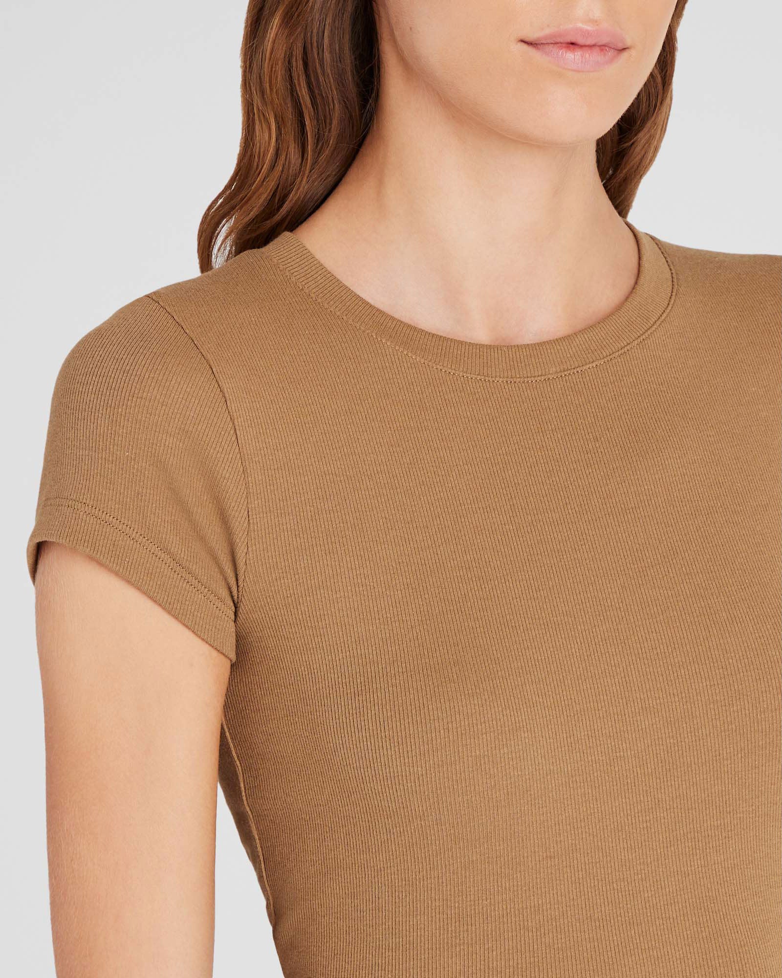 CLUB MONACO - Pima Bowee Tee - Caramel