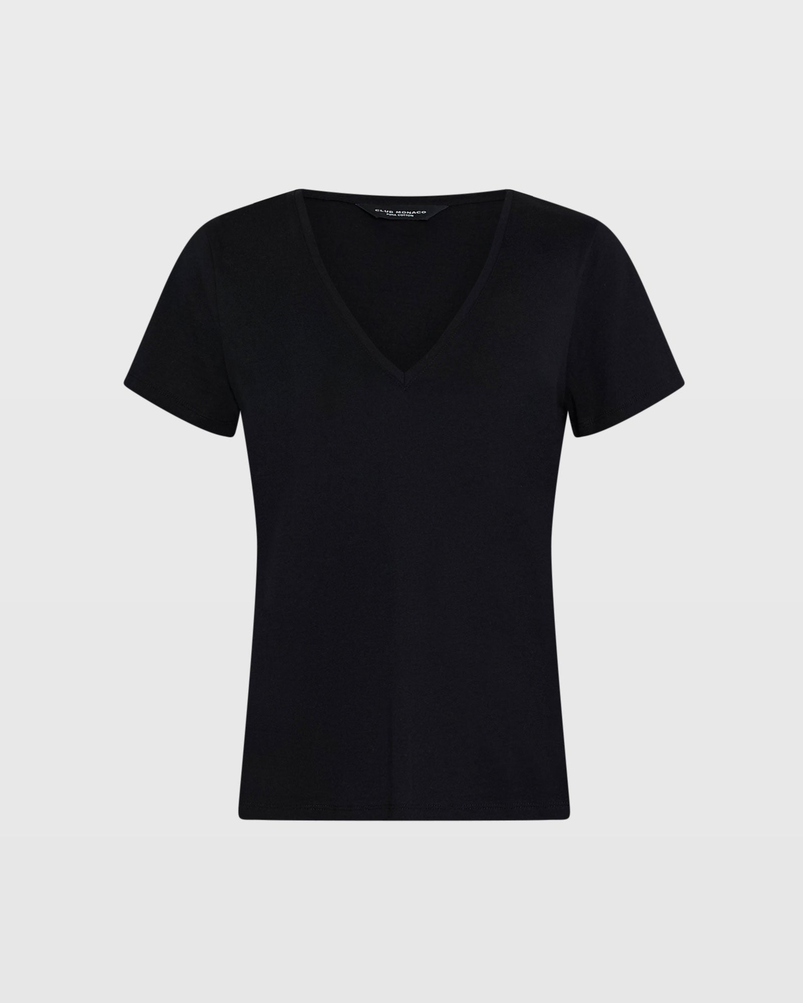 CLUB MONACO - Le T-shirt à col en V - Noir