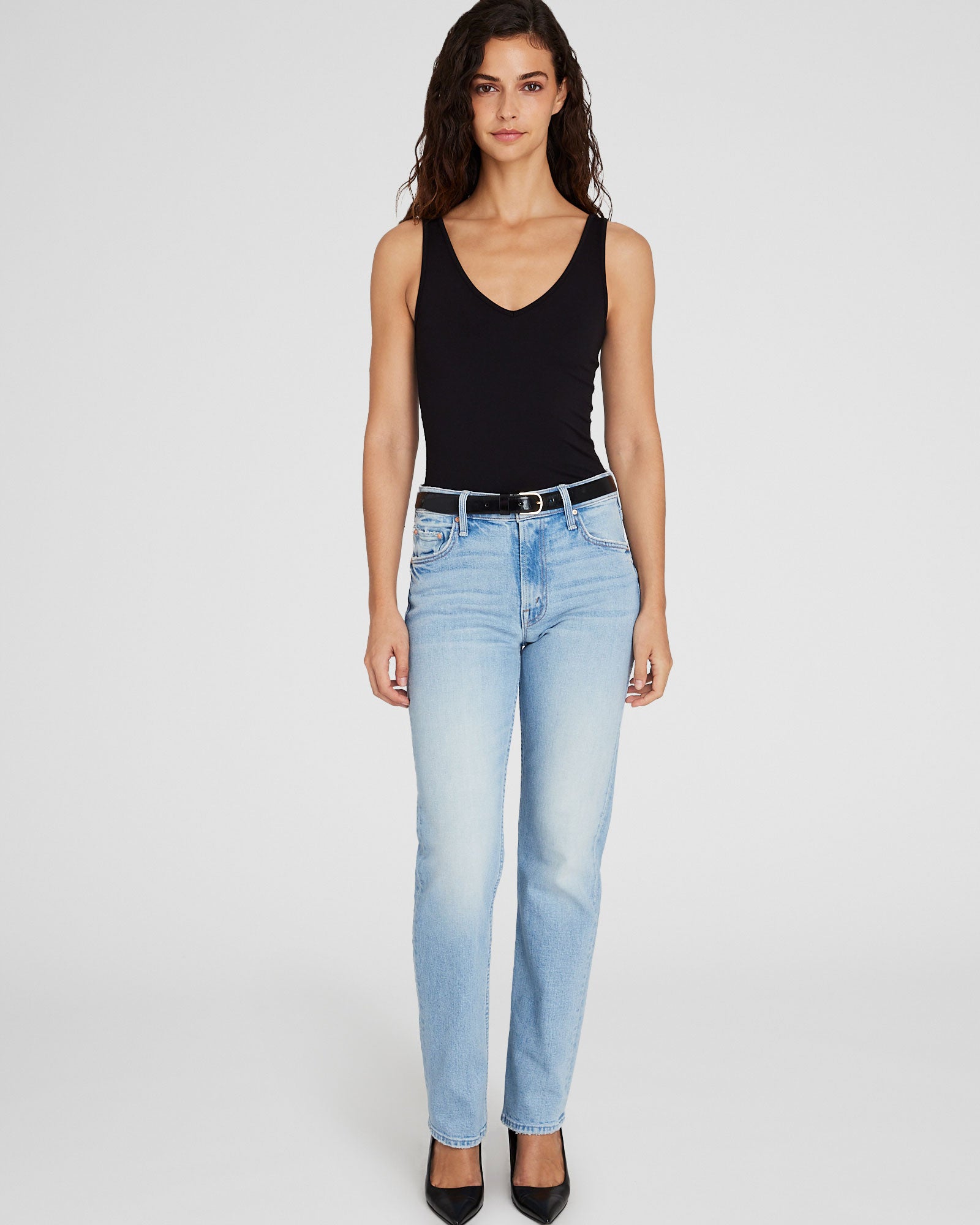 CLUB MONACO - MOTHER The Smarty Pants Skimp Jeans - Light Denim