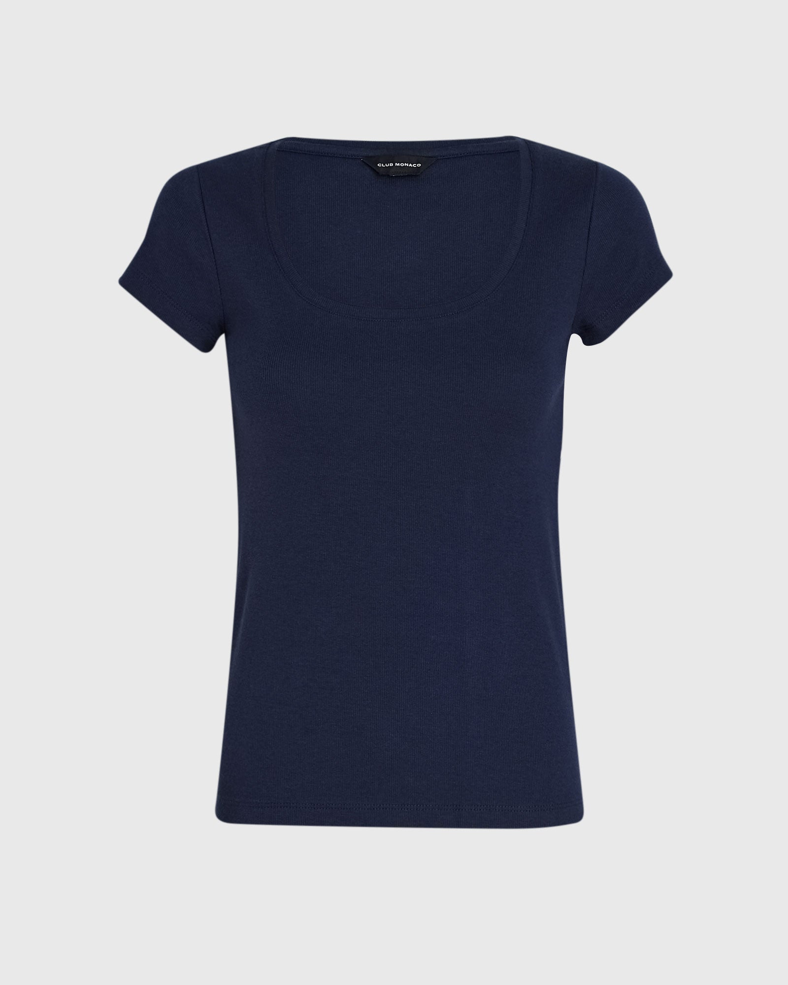 CLUB MONACO - Bowee Scoop Neck Tee - Navy