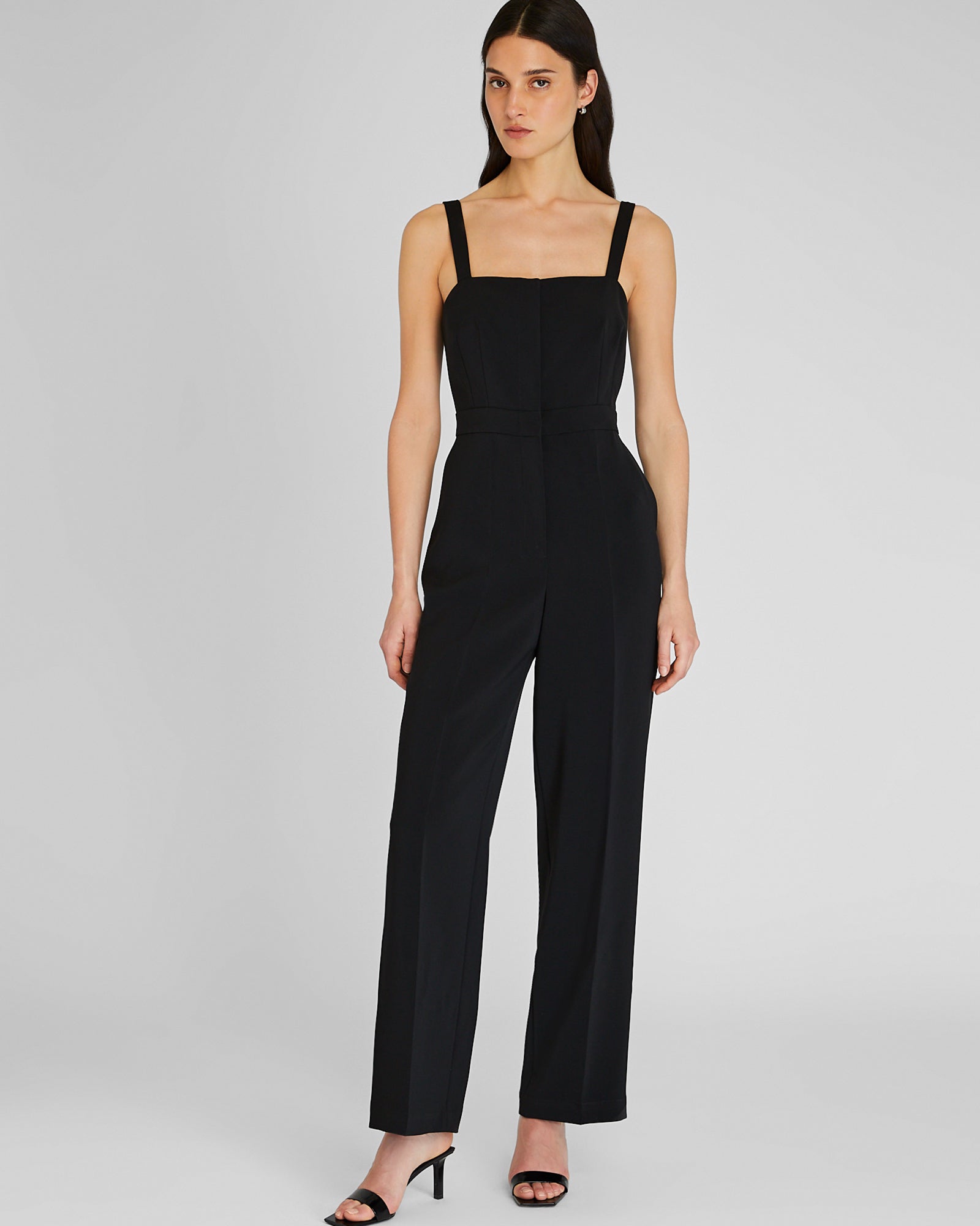 CLUB MONACO - Darted Crepe Jumpsuit - Black