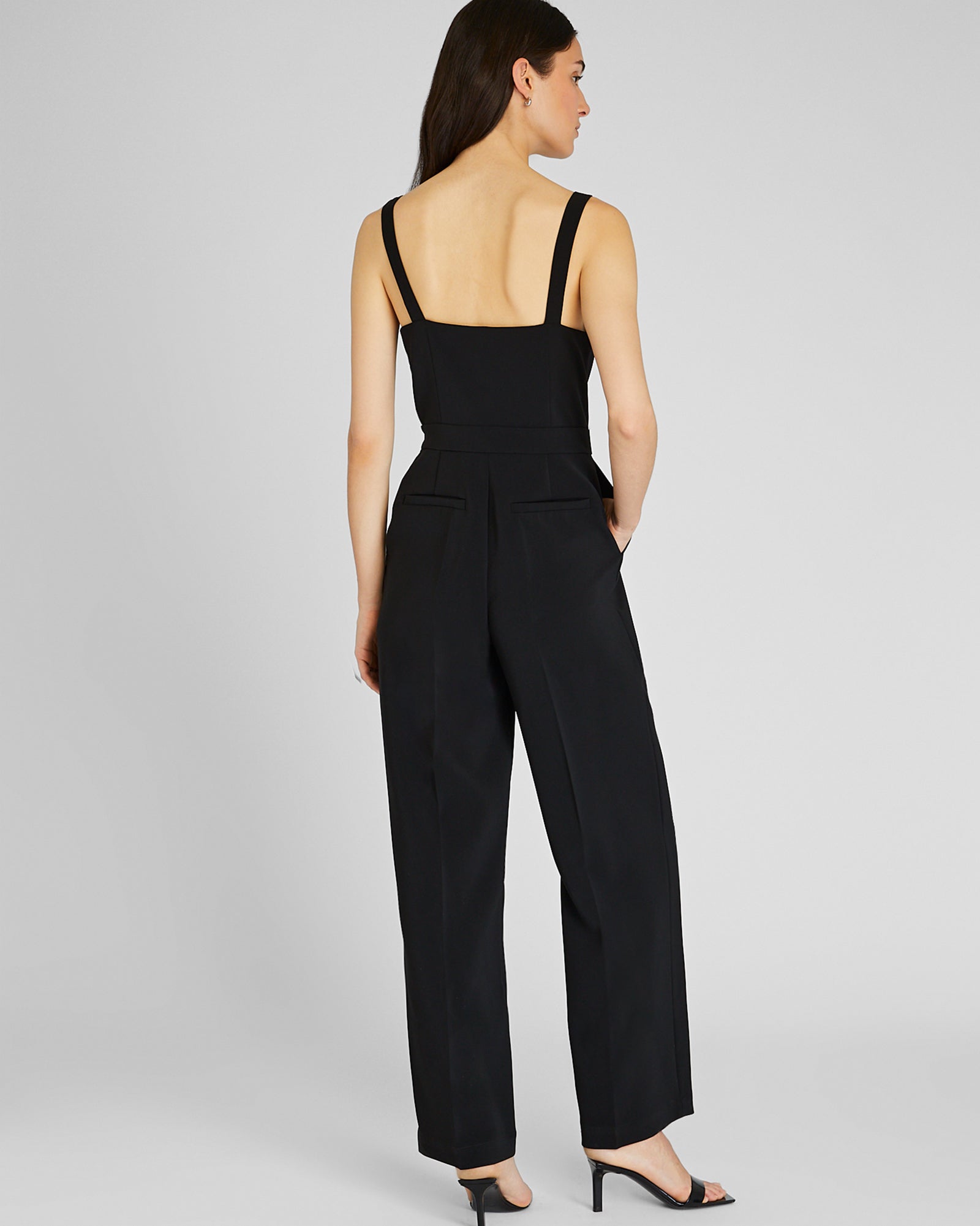 CLUB MONACO - Darted Crepe Jumpsuit - Black