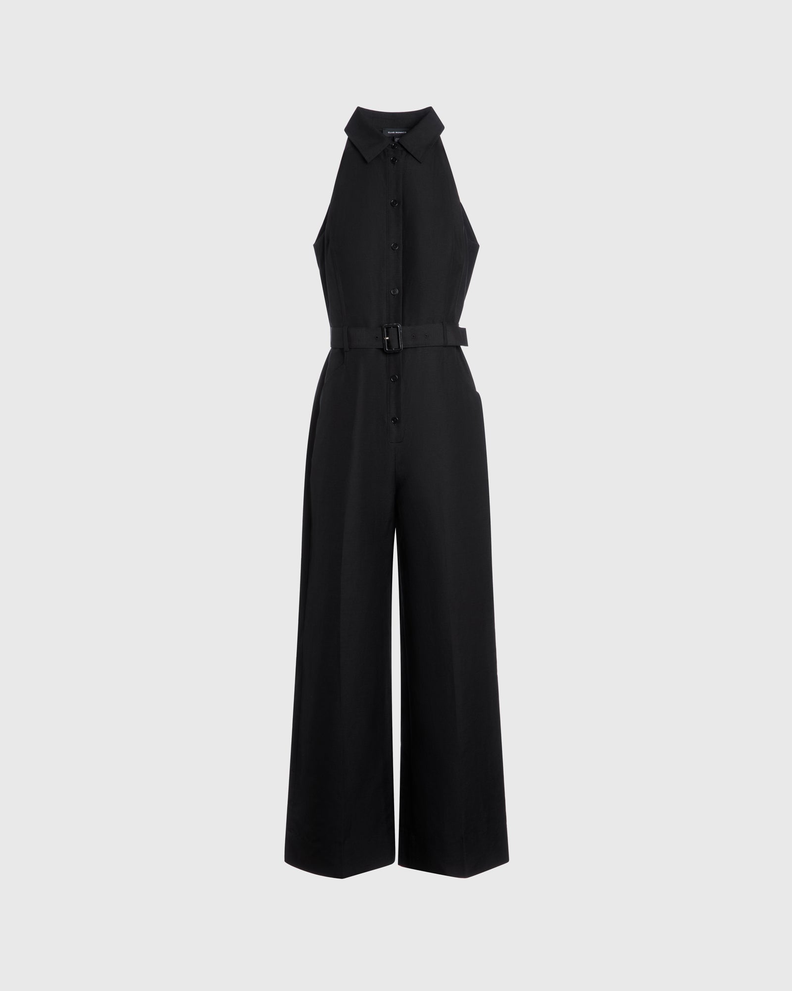 Women's Black Sleeveless Jumpsuit