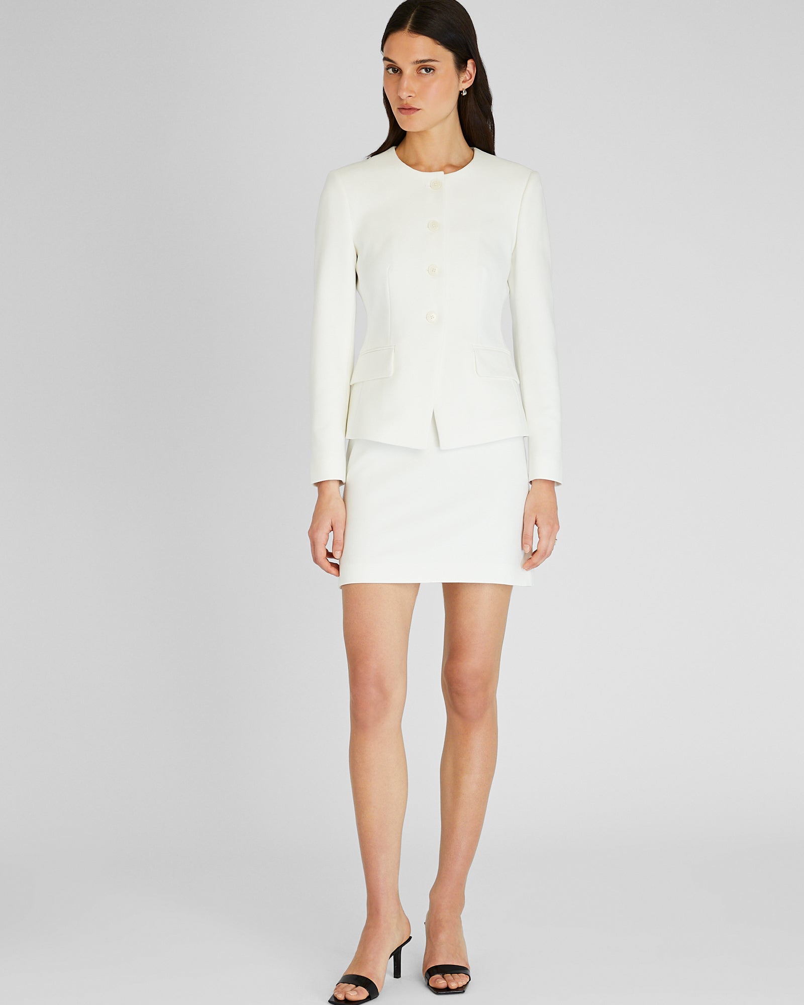 CLUB MONACO - Stamp Skirt - Blanc