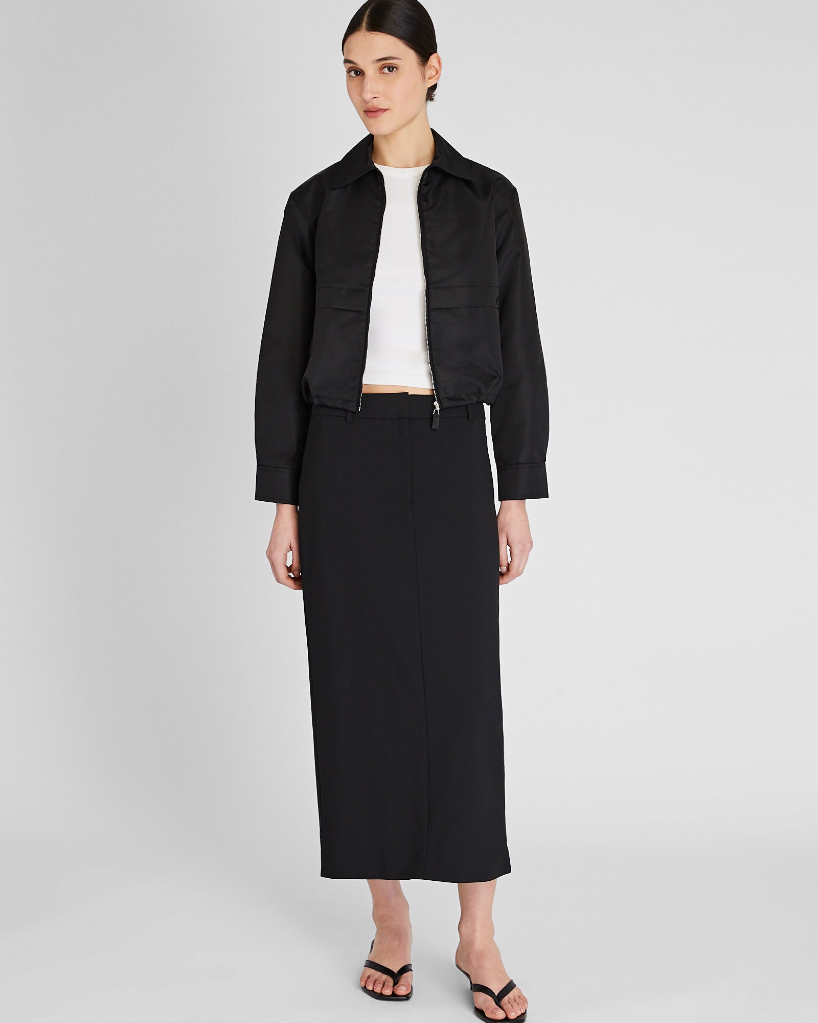 CLUB MONACO - Borrem Column Maxi Skirt - Black