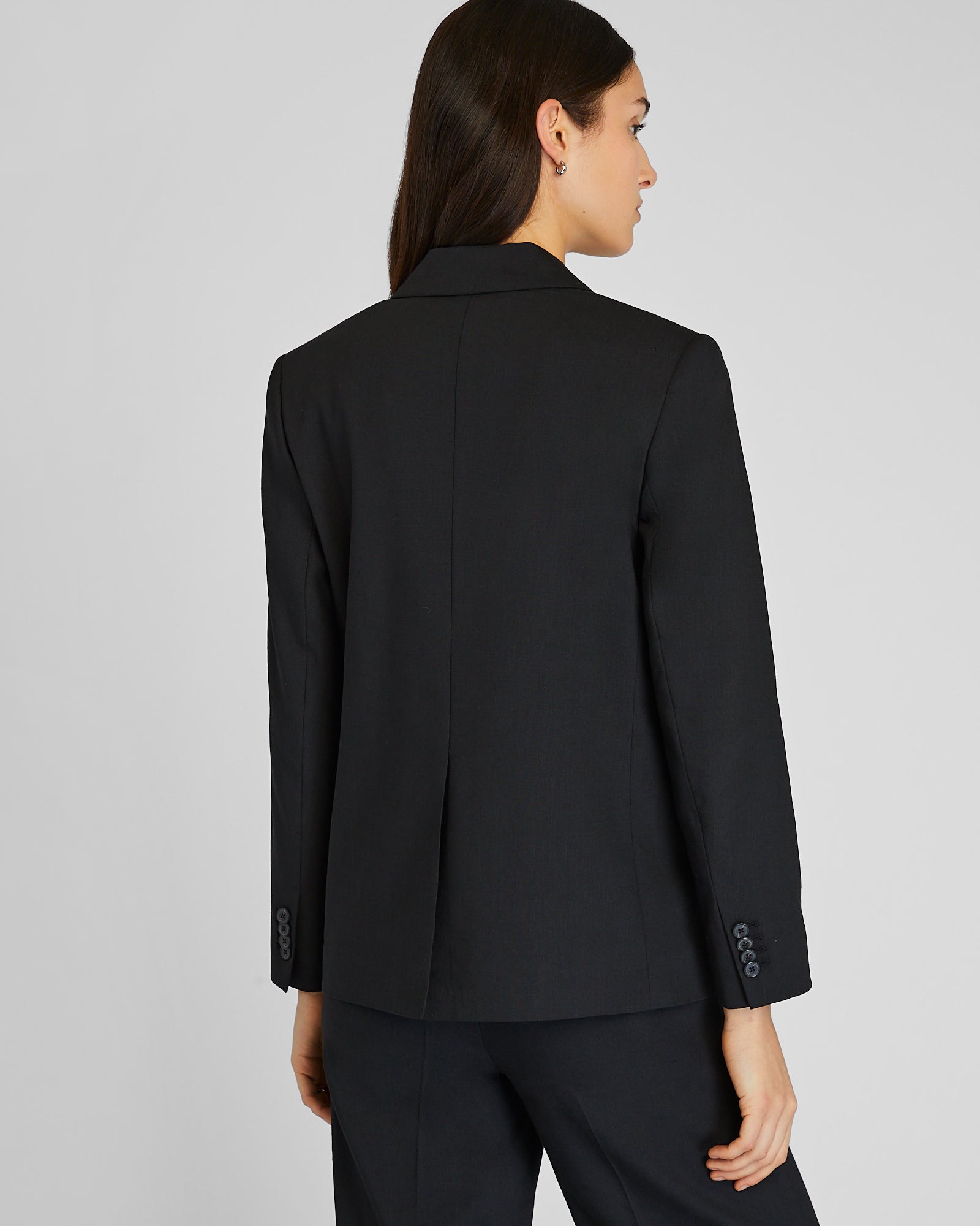 CLUB MONACO - Blazer décontracté en lin à simple boutonnage - Noir