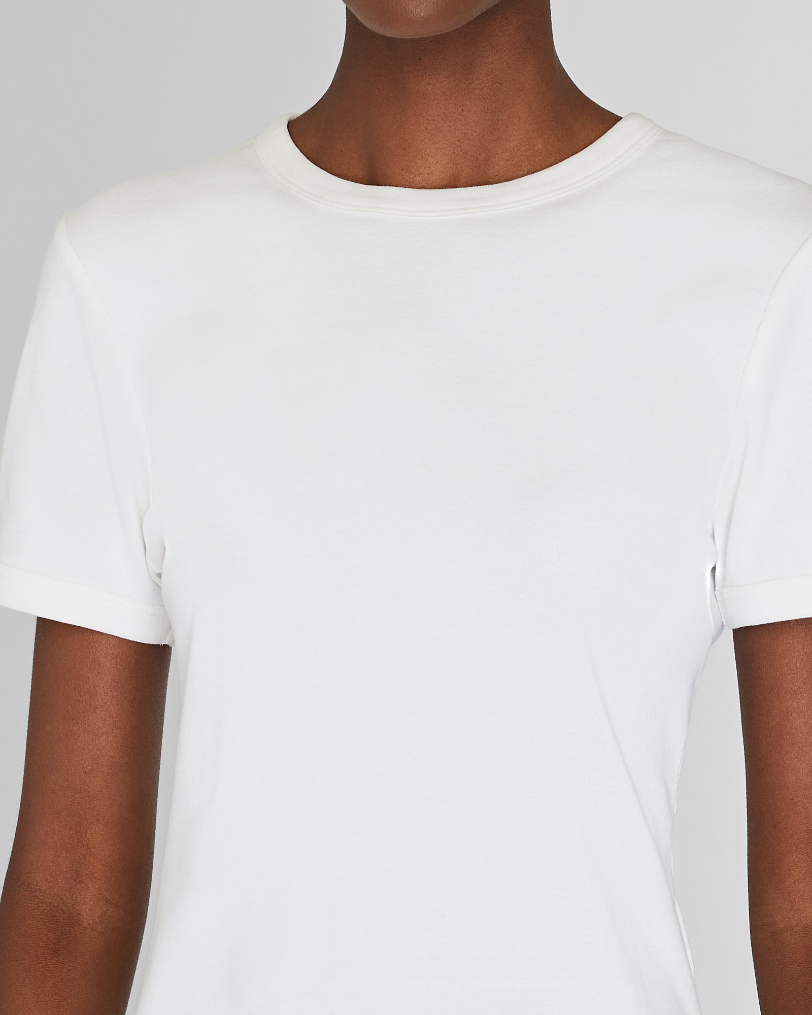 CLUB MONACO - Compact Micro Rib Tee - White