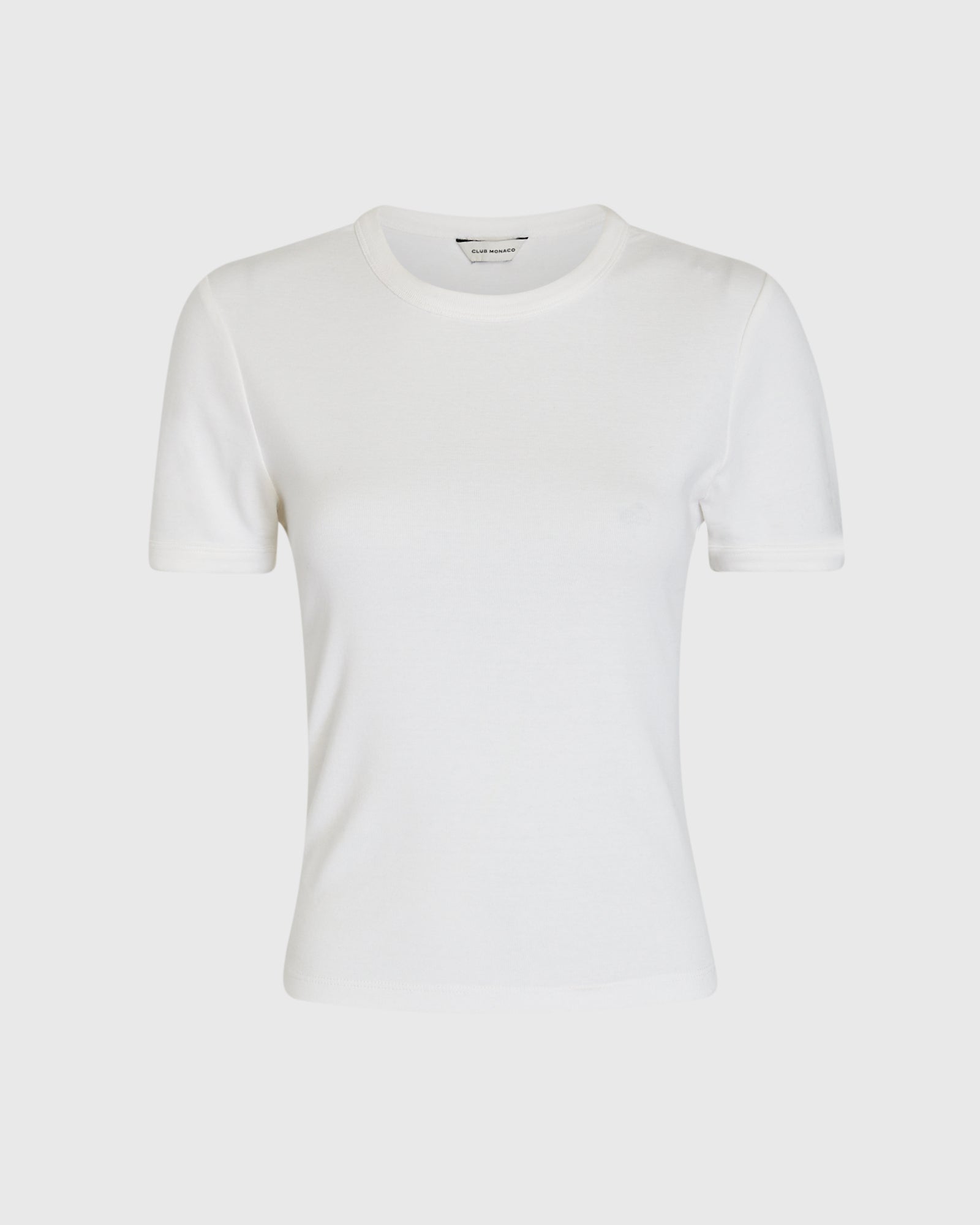 CLUB MONACO - Compact Micro Rib Tee - White
