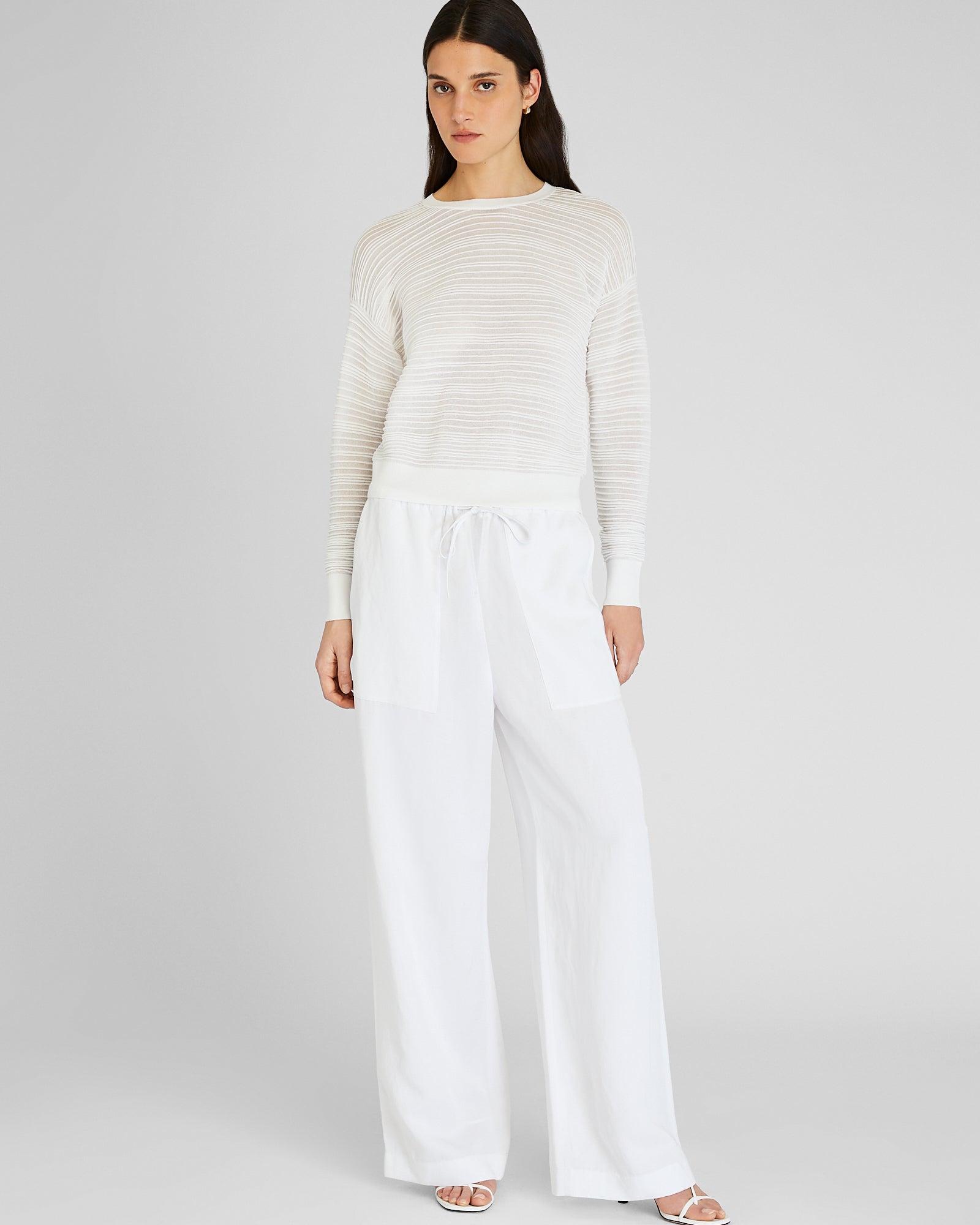 CLUB MONACO - Lightweight Sateen Pant - Blanc