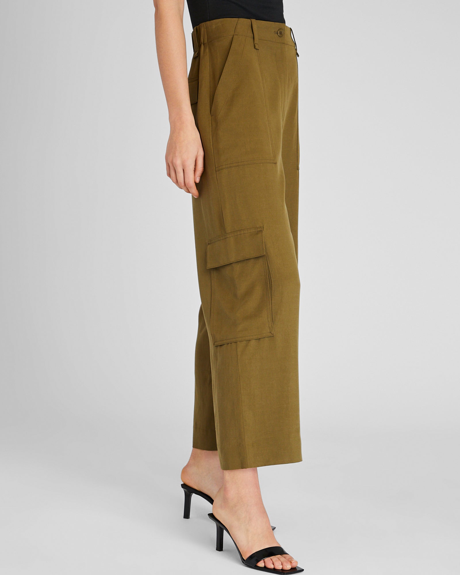 CLUB MONACO - Tab Detail Cargo Pant - Dark Olive