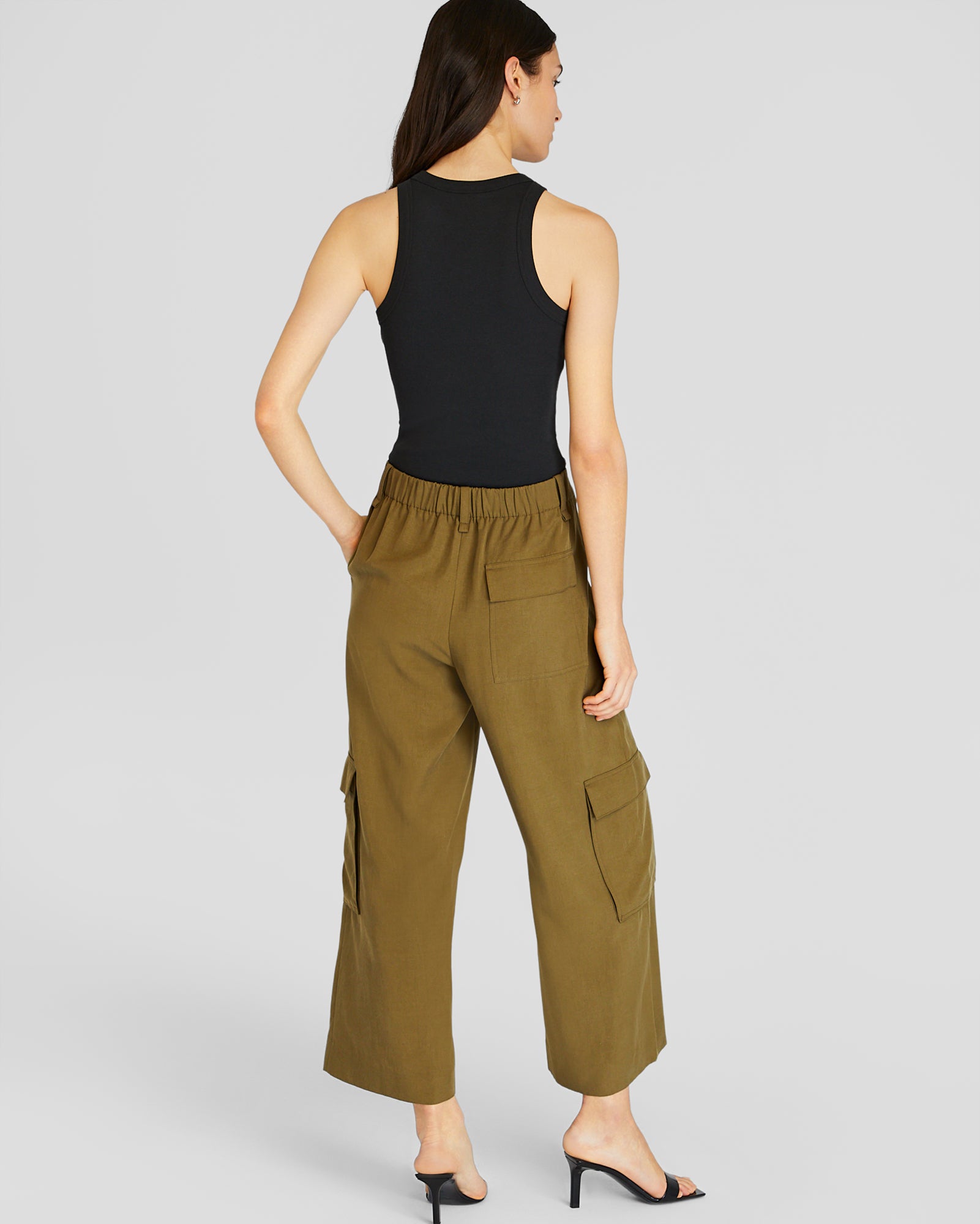 CLUB MONACO - Tab Detail Cargo Pant - Dark Olive