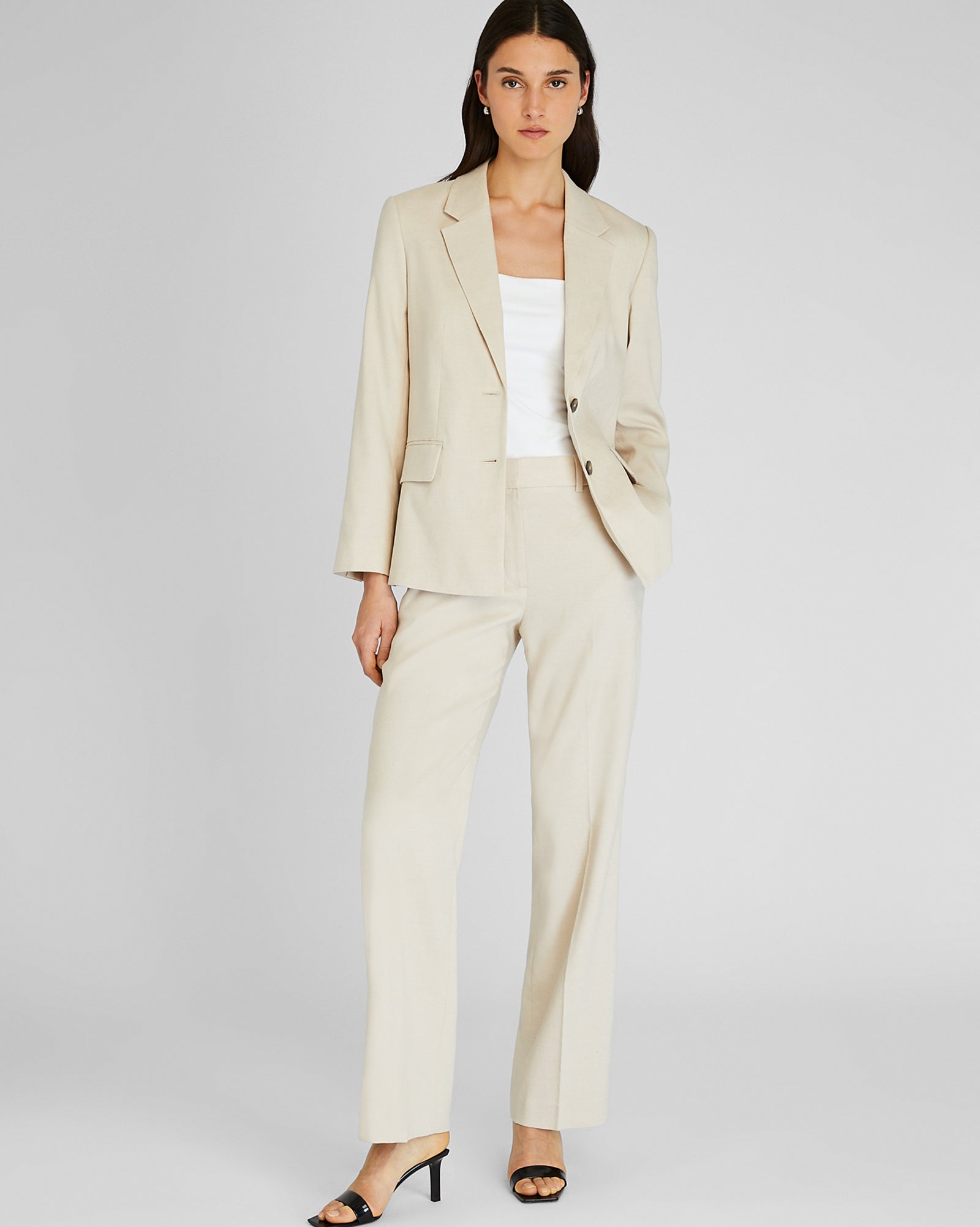 CLUB MONACO - Straight Fit Linen Trouser - Natural