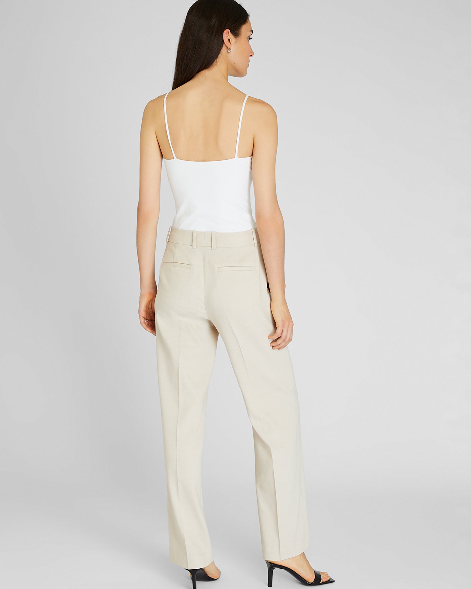 CLUB MONACO - Straight Fit Linen Trouser - Natural