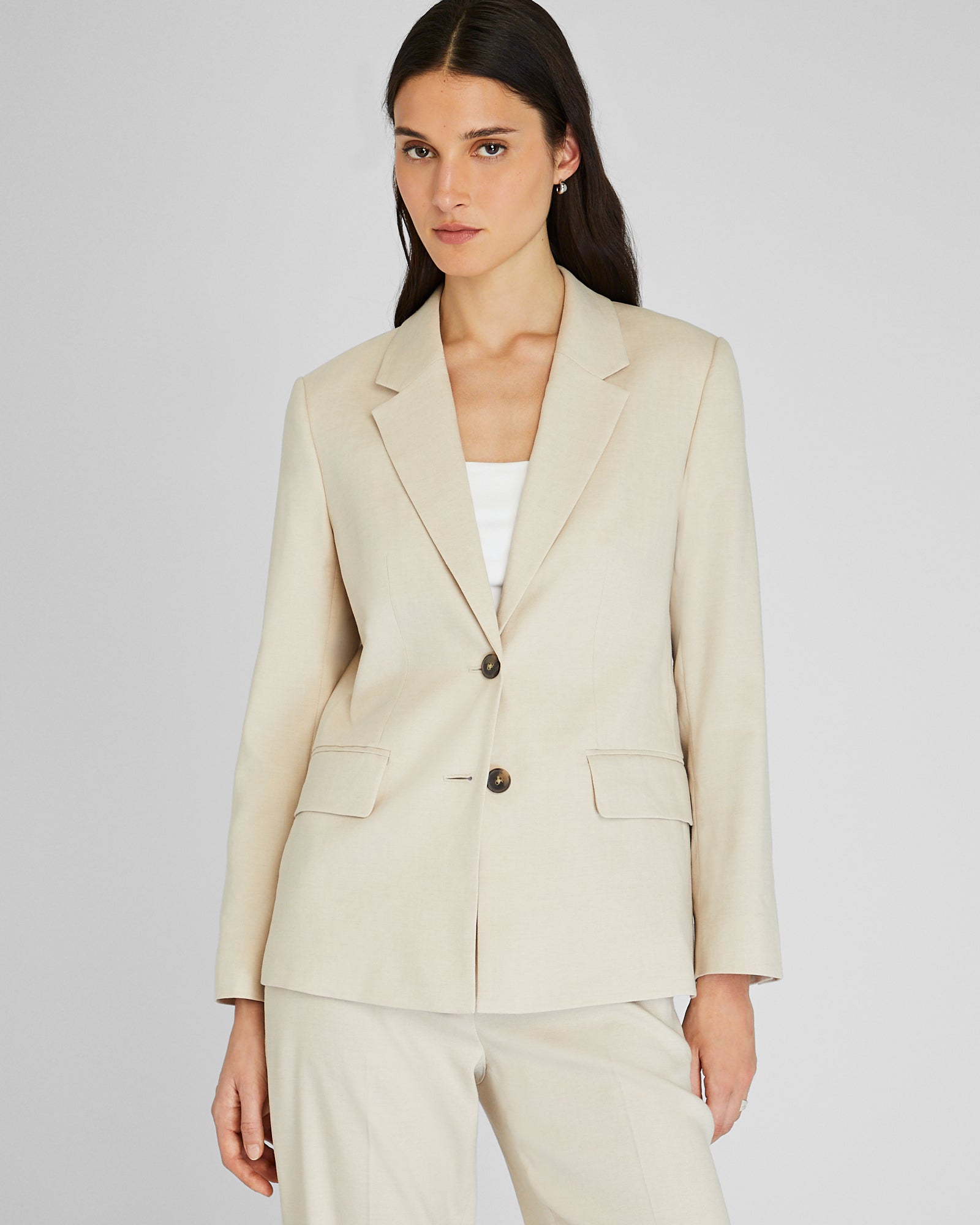 CLUB MONACO - Relaxed Single-Breasted Linen Blazer - Natural