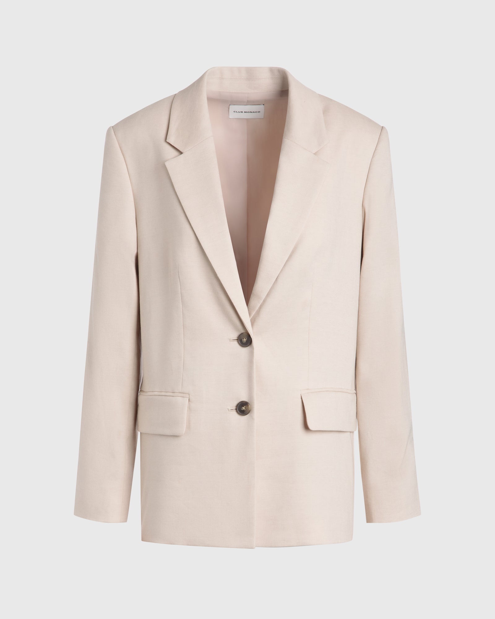 CLUB MONACO - Relaxed Single-Breasted Linen Blazer - Natural