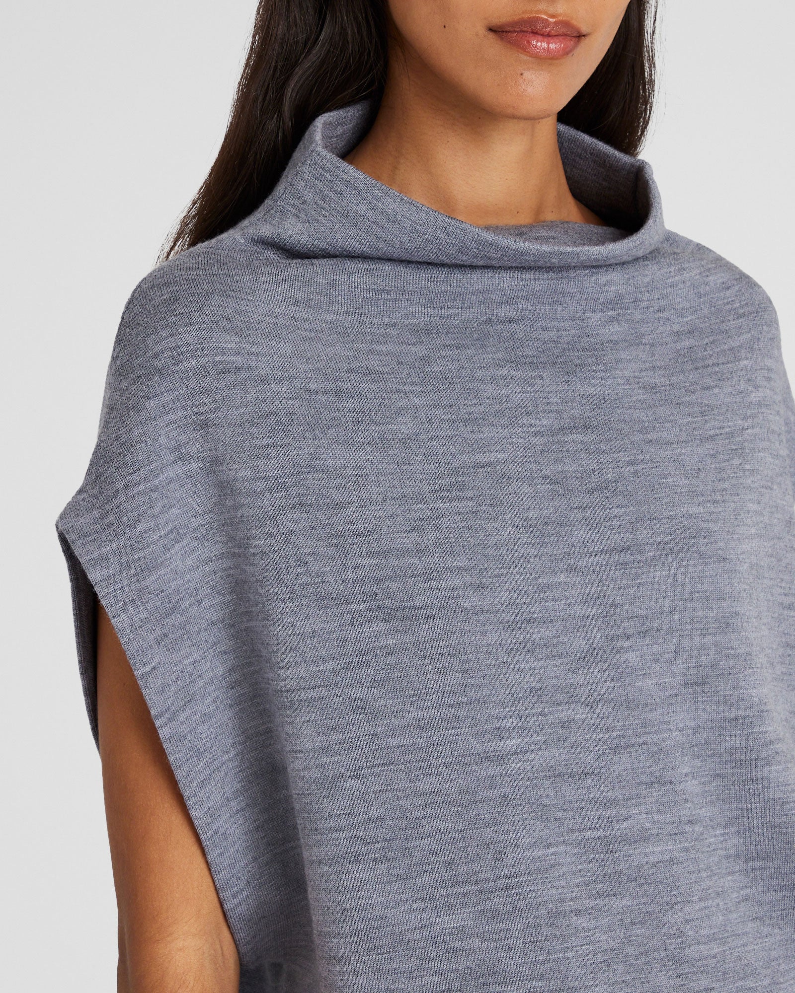 CLUB MONACO - Chandail de laine mérinos Abhy - Gris Chiné Moyen