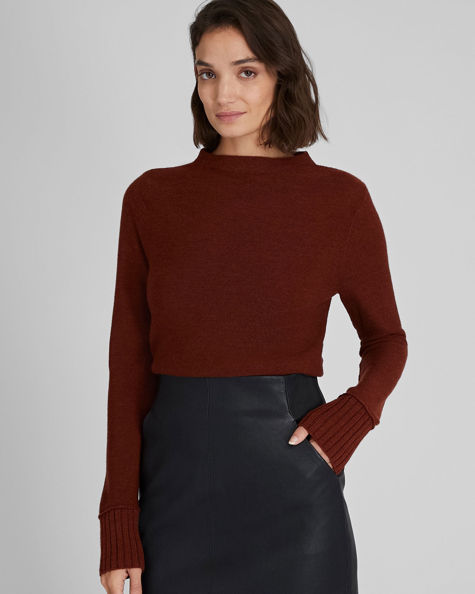 CLUB MONACO - Tommie Wool Crewneck - Paprika