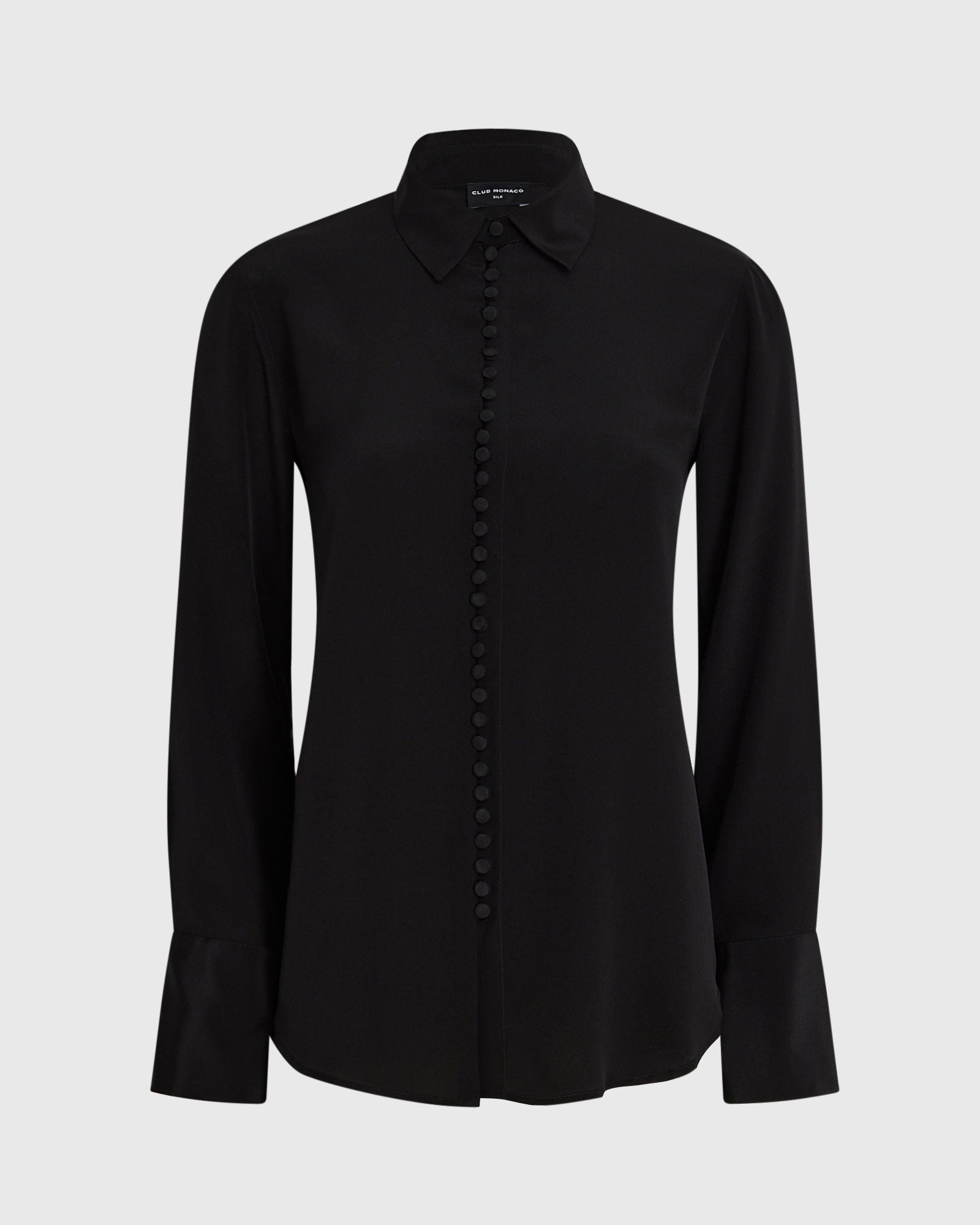 CLUB MONACO - Helek Silk Shirt - Black