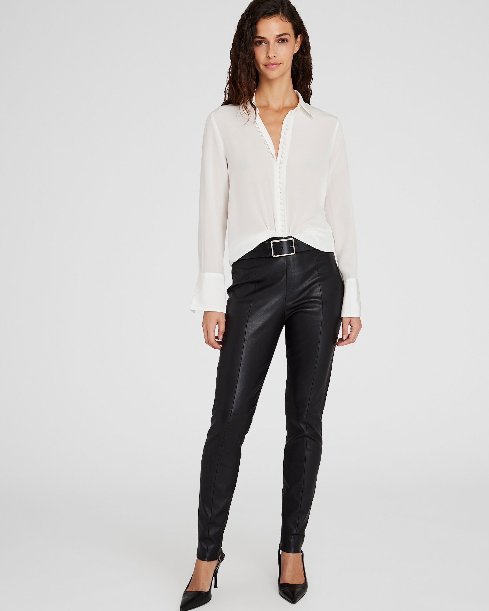 CLUB MONACO - Helek Silk Shirt - Blanc De Blanc