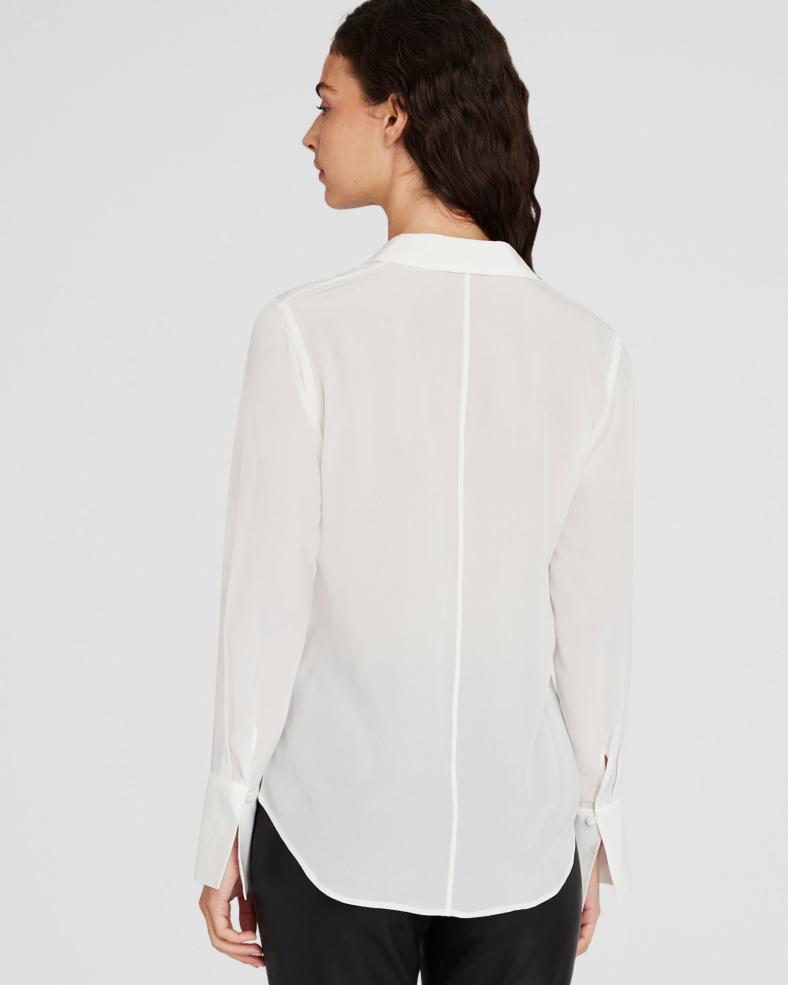 CLUB MONACO - Helek Silk Shirt - Blanc De Blanc