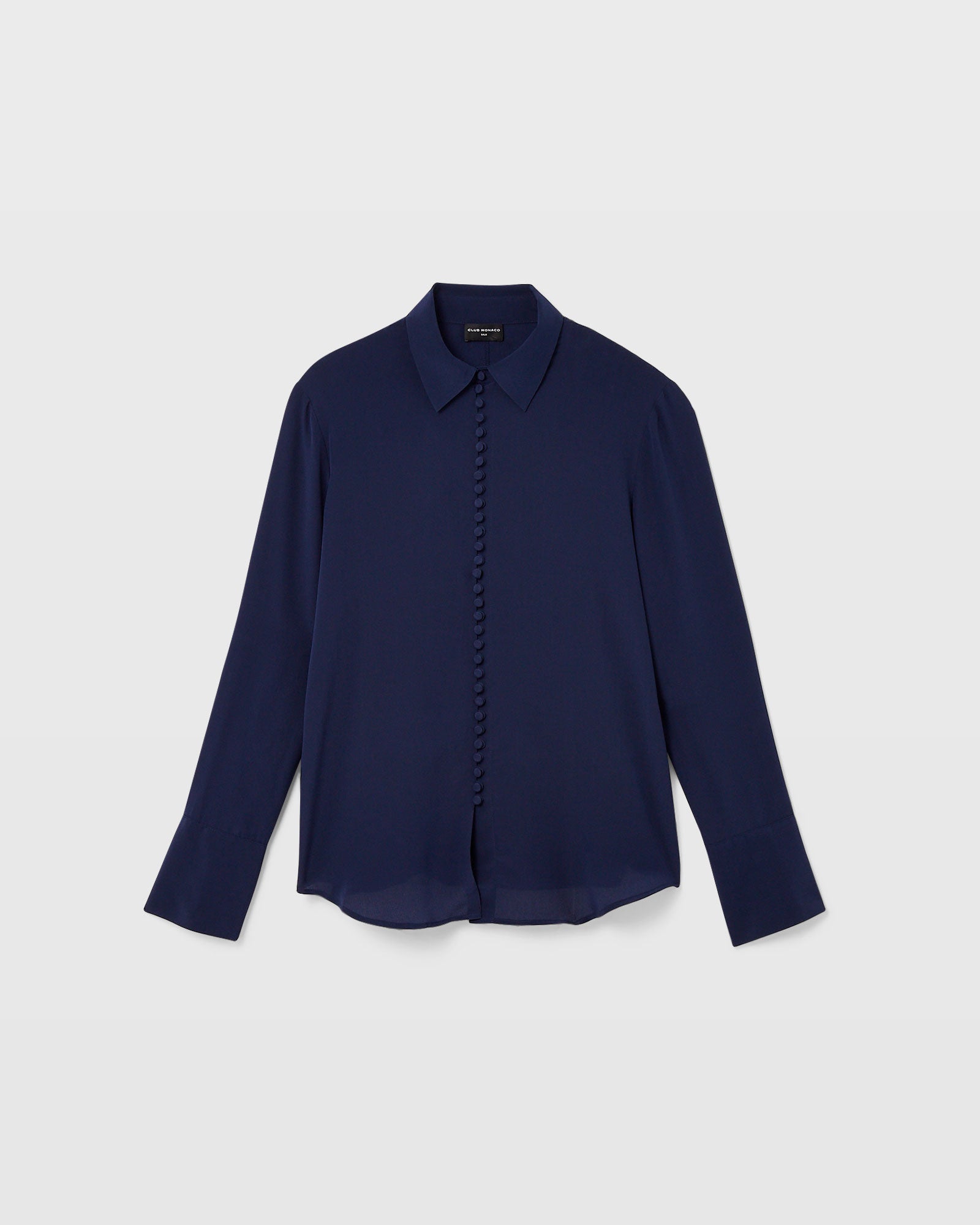 CLUB MONACO - Chemise en soie Helek - Marine