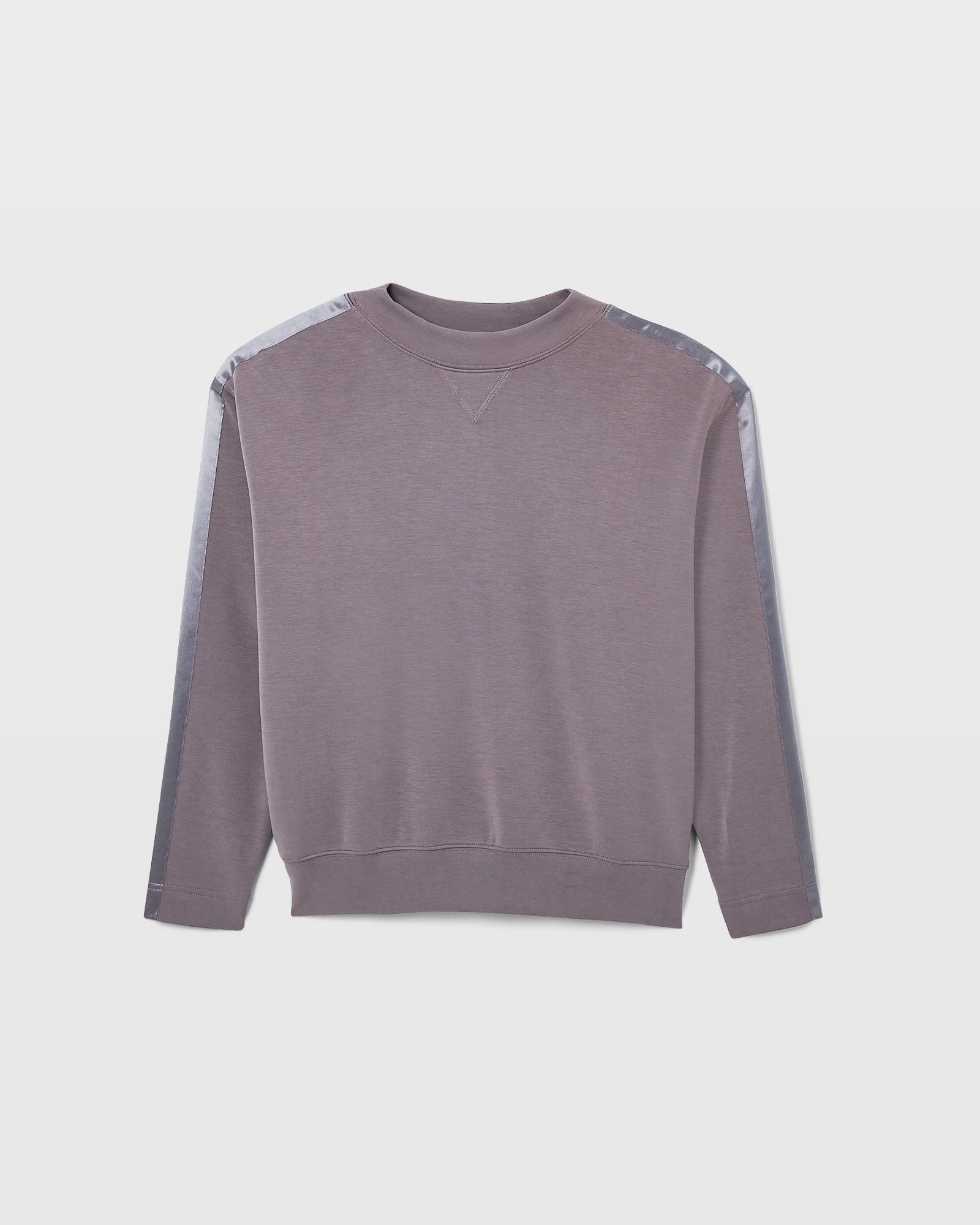 CLUB MONACO - Chandail avec rayure en satin - Brun
