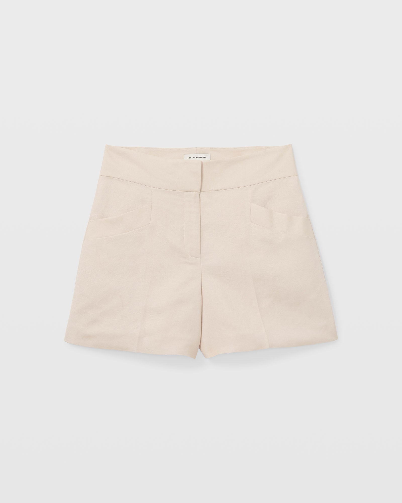 CLUB MONACO - Linen Blend Short - White